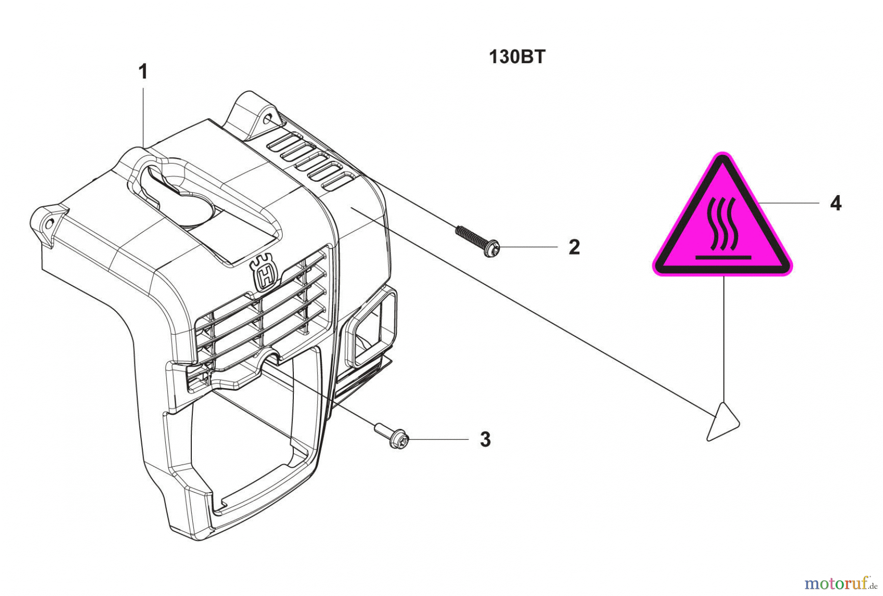 Husqvarna Bläser / Sauger / Häcksler / Mulchgeräte 130 BT - Husqvarna Backpack Blower (2008-10 & After) Top Cover