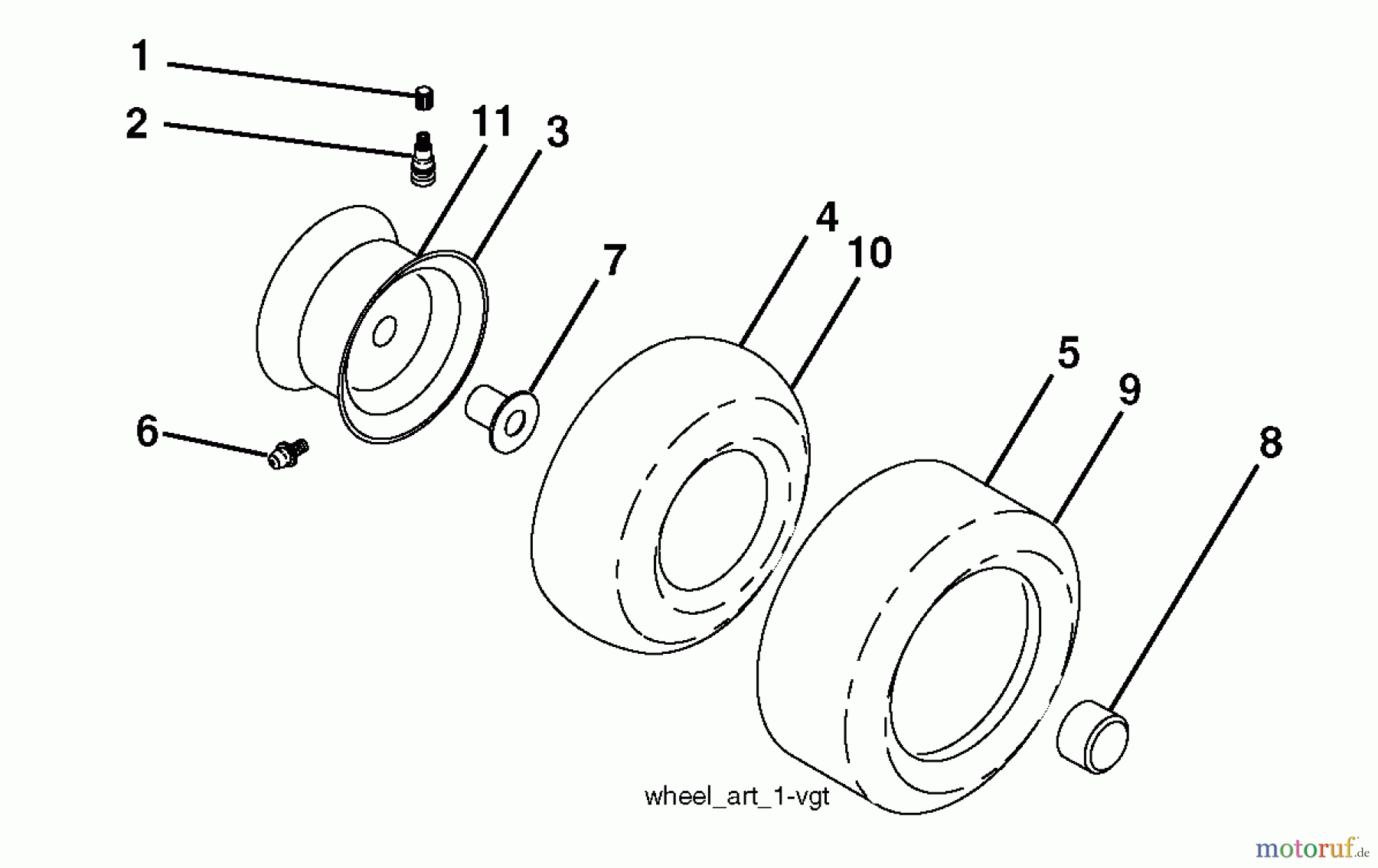 Husqvarna Rasen und Garten Traktoren YTH 2348 (96043008600) - Husqvarna Yard Tractor (2009-08 & After) Wheels And Tires