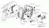 Husqvarna 132 HBV - Handheld Blower Vacuum (1991-11 to 1995-12) Ersatzteile Handle / Engine Housing