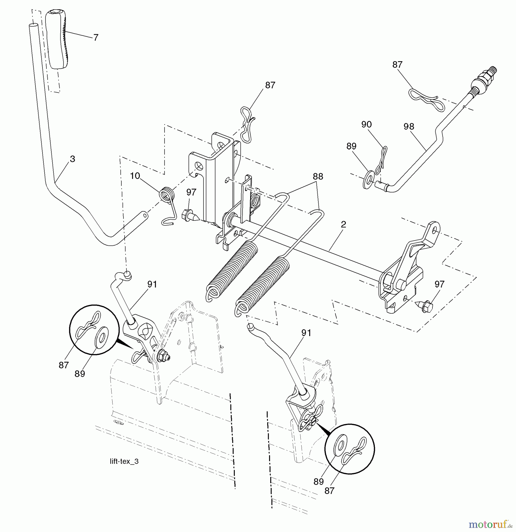 Husqvarna Rasen und Garten Traktoren YTH 2348 (96045000502) - Husqvarna Yard Tractor (2008-04 & After) Mower Lift
