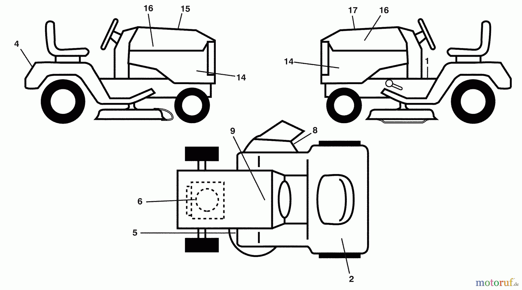 Husqvarna Rasen und Garten Traktoren YTH 2348 (96045000503) - Husqvarna Yard Tractor (2009-02 & After) Decals