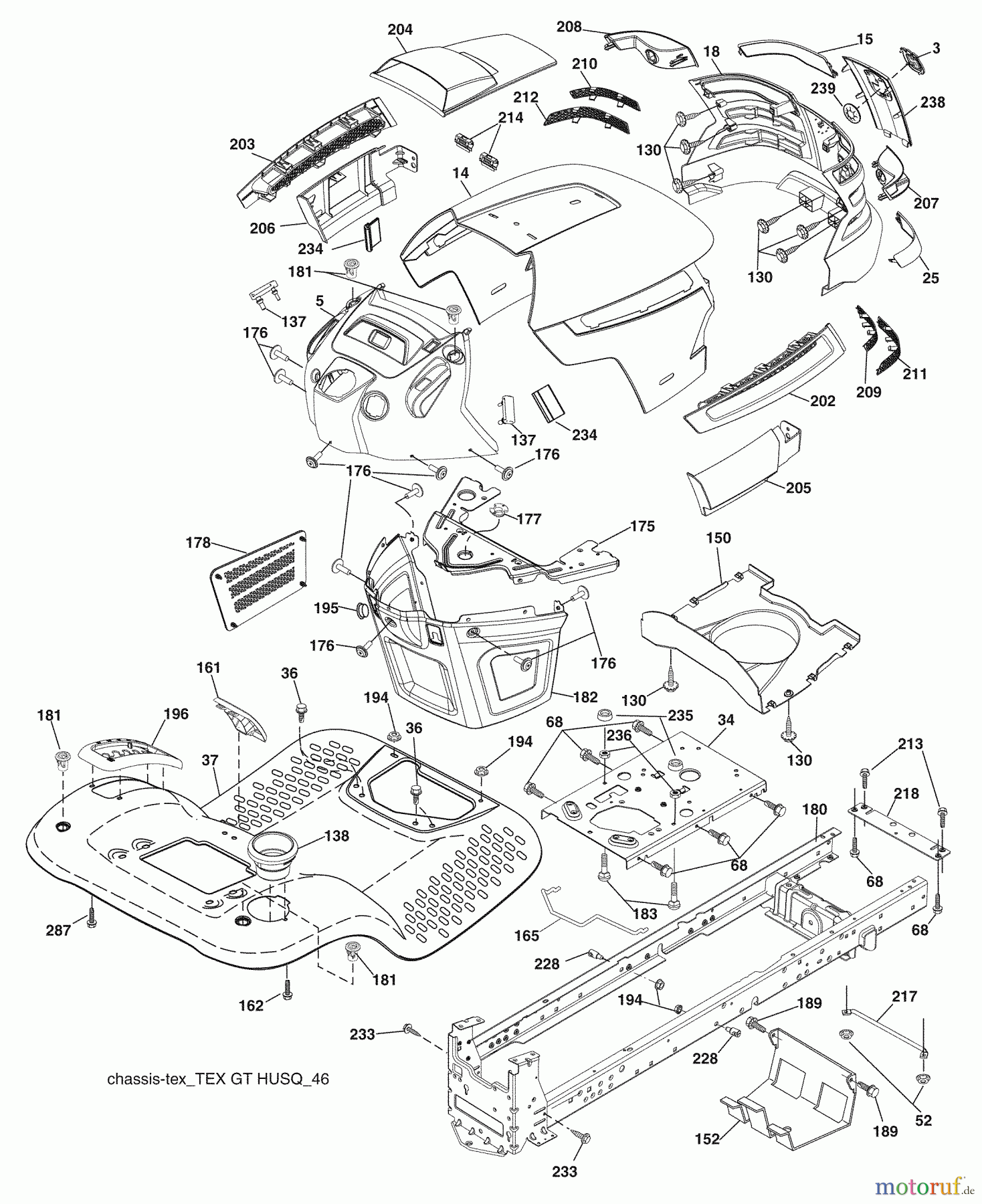 Husqvarna Rasen und Garten Traktoren YTH 2348 (96045000504) - Husqvarna Yard Tractor (2008-11 & After) Drive