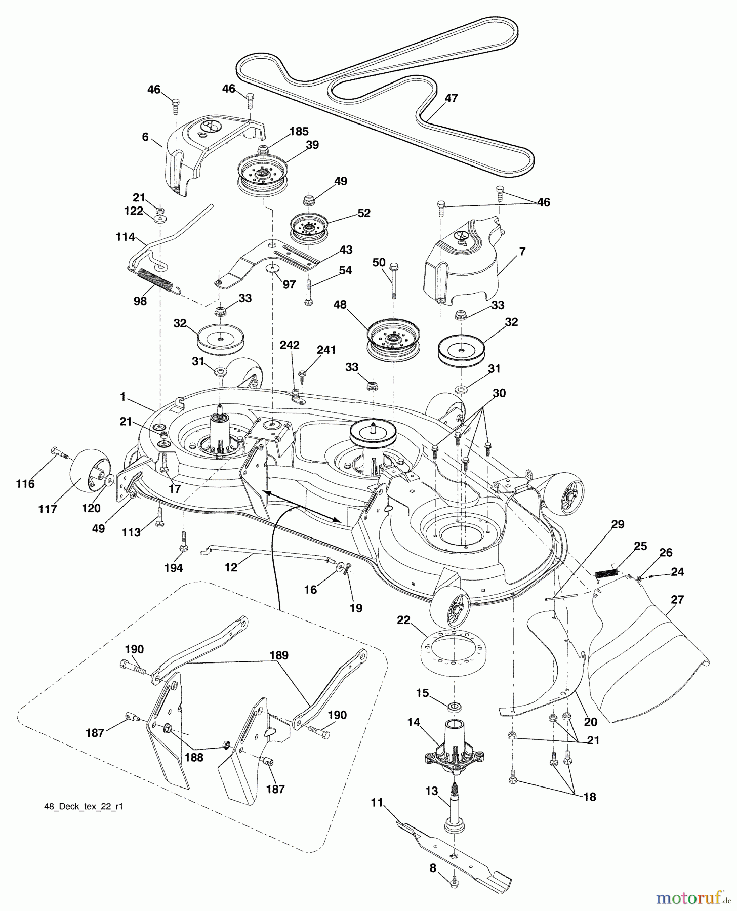 Husqvarna Rasen und Garten Traktoren YTH 2348 (96045000504) - Husqvarna Yard Tractor (2008-11 & After) Mower Lift