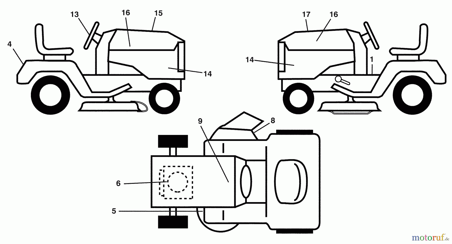 Husqvarna Rasen und Garten Traktoren YTH 2348 (96045000901) - Husqvarna Yard Tractor (2008-09 & After) Decals