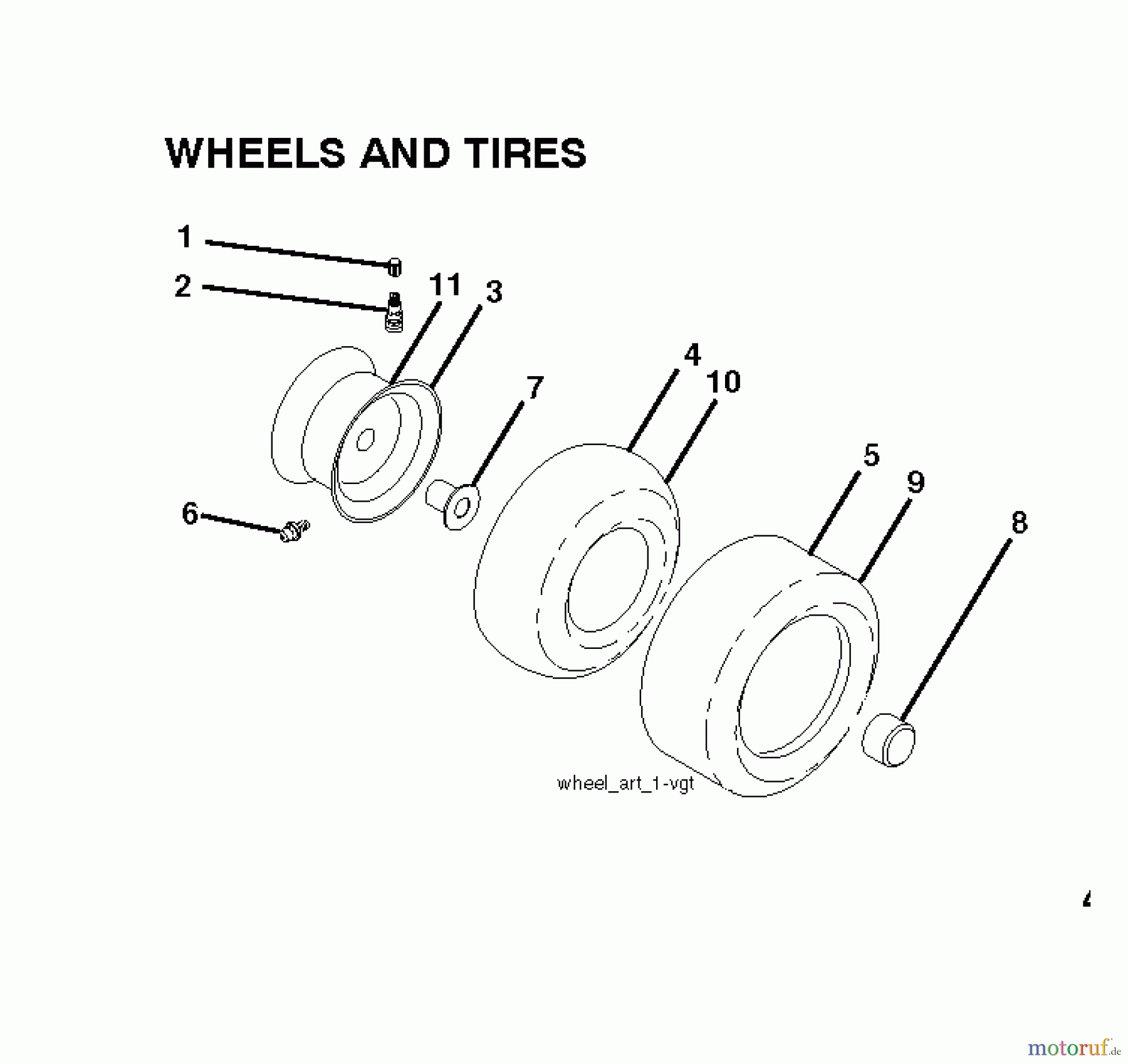 Husqvarna Rasen und Garten Traktoren YTH 2348 (96045002200) - Husqvarna Yard Tractor (2010-02 & After) WHEELS TIRES