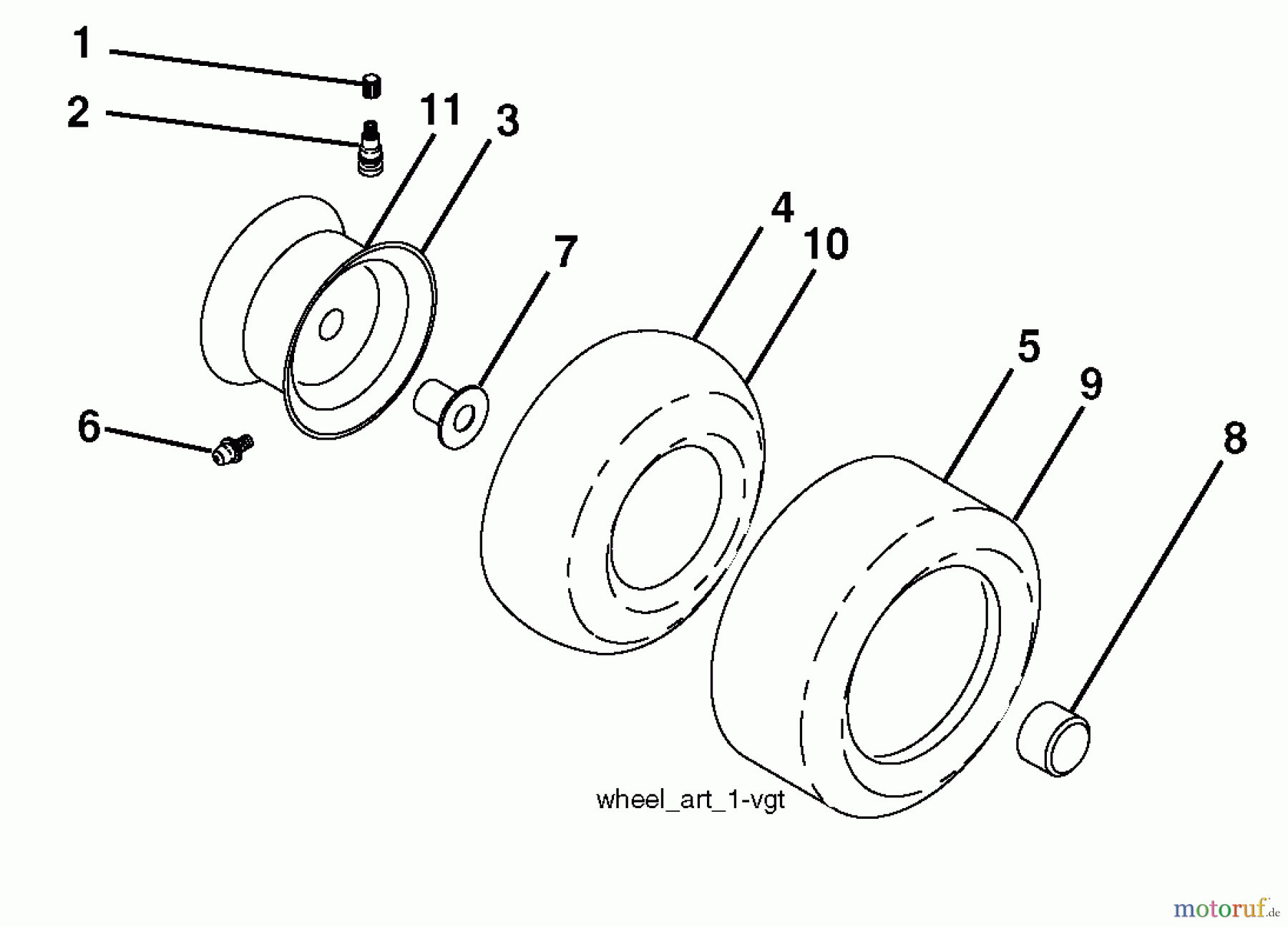 Husqvarna Rasen und Garten Traktoren YTH 2348 (96045002200) - Husqvarna Yard Tractor (2010-02 to 2010-01) Wheels and Tires