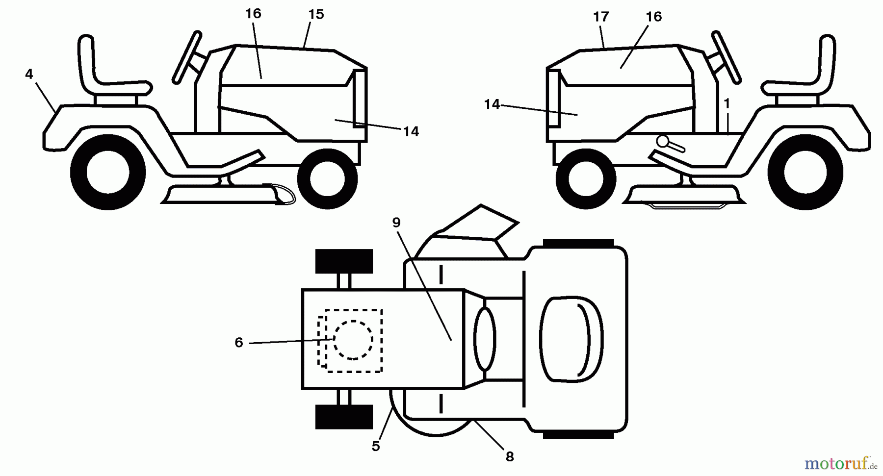 Husqvarna Rasen und Garten Traktoren YTH 2348 (96045002201) - Husqvarna Yard Tractor (2010-04 & After) Decals