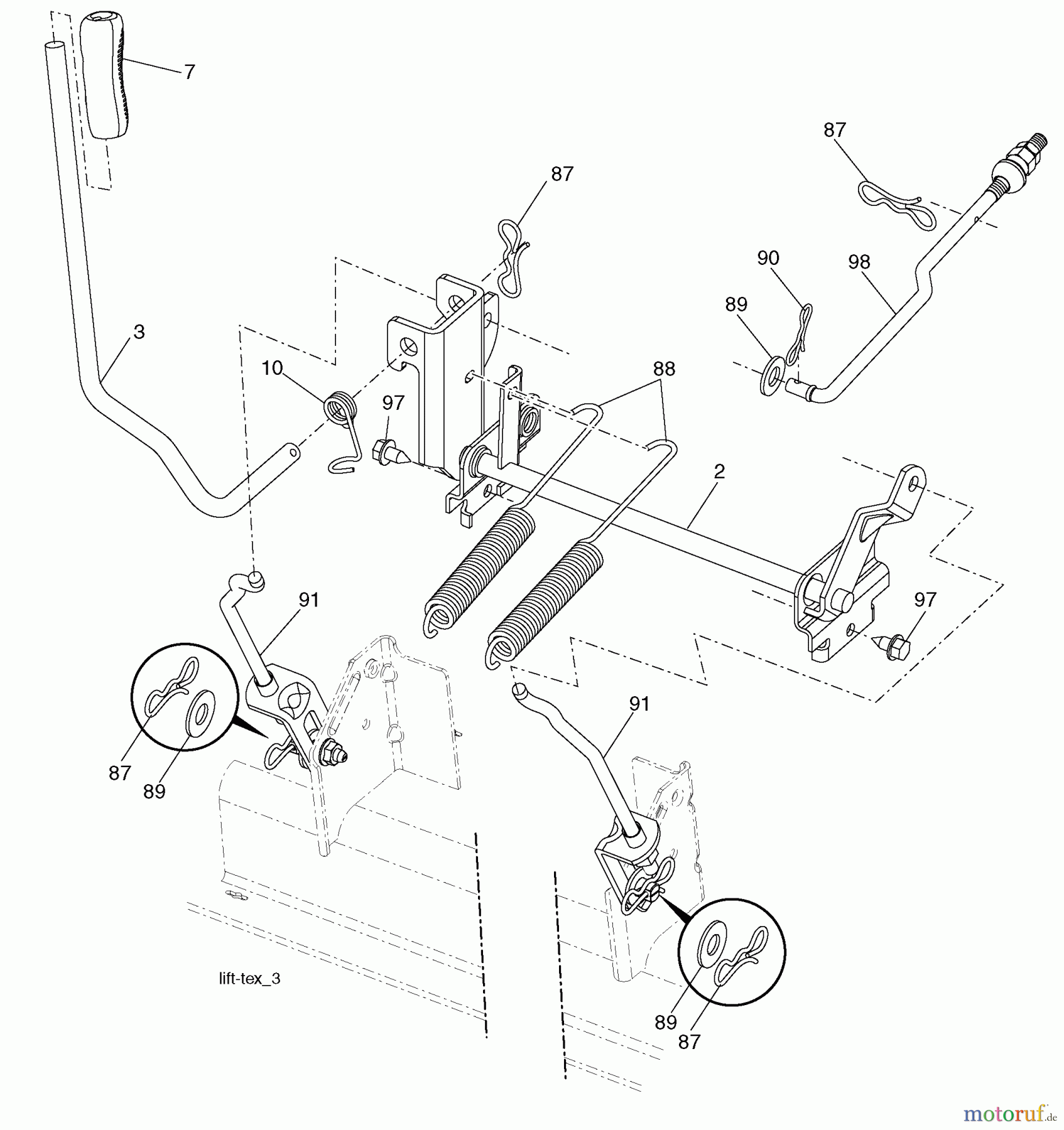 Husqvarna Rasen und Garten Traktoren YTH 2348 (96045002201) - Husqvarna Yard Tractor (2010-04 & After) Mower Lift