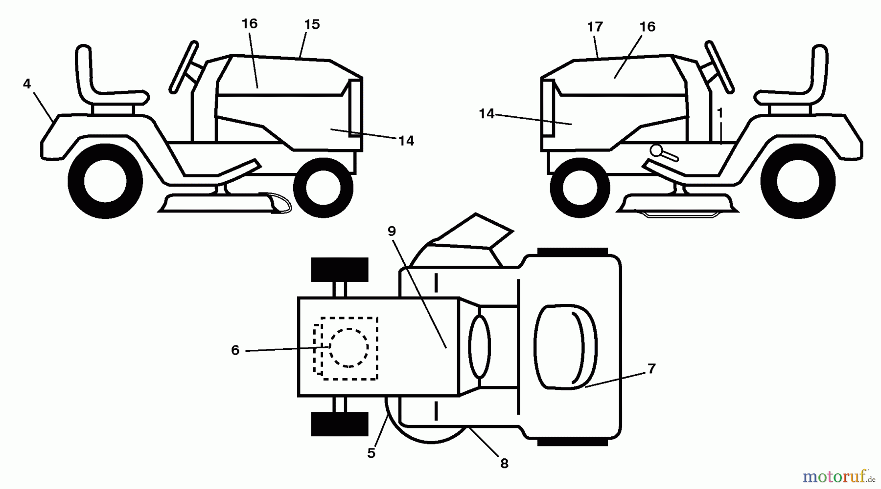 Husqvarna Rasen und Garten Traktoren YTH 2348 (96045002202) - Husqvarna Yard Tractor (2010-05 & After) Decals