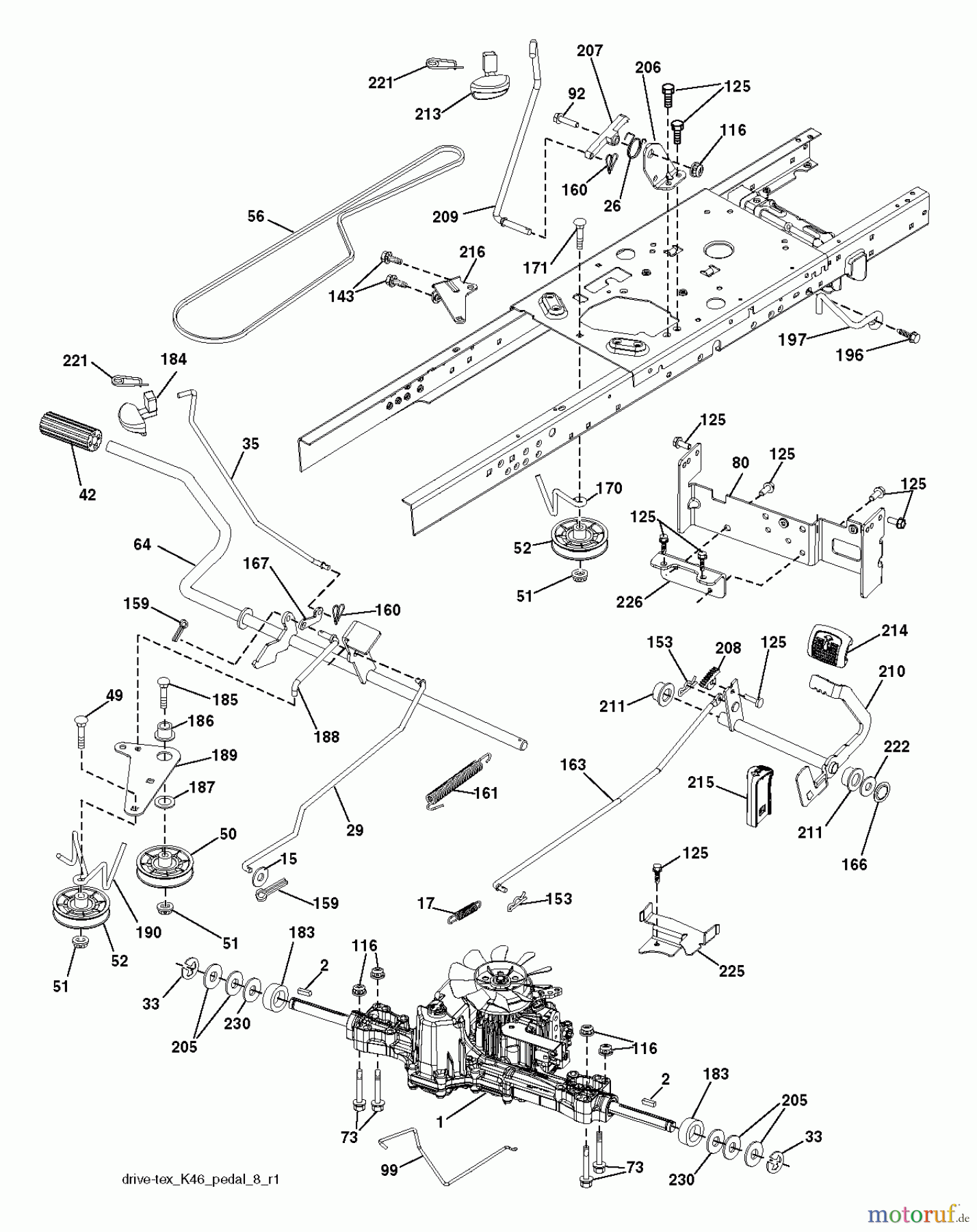 Husqvarna Rasen und Garten Traktoren YTH 2348 (96045002500) - Husqvarna Yard Tractor (2012-02 & After) DRIVE