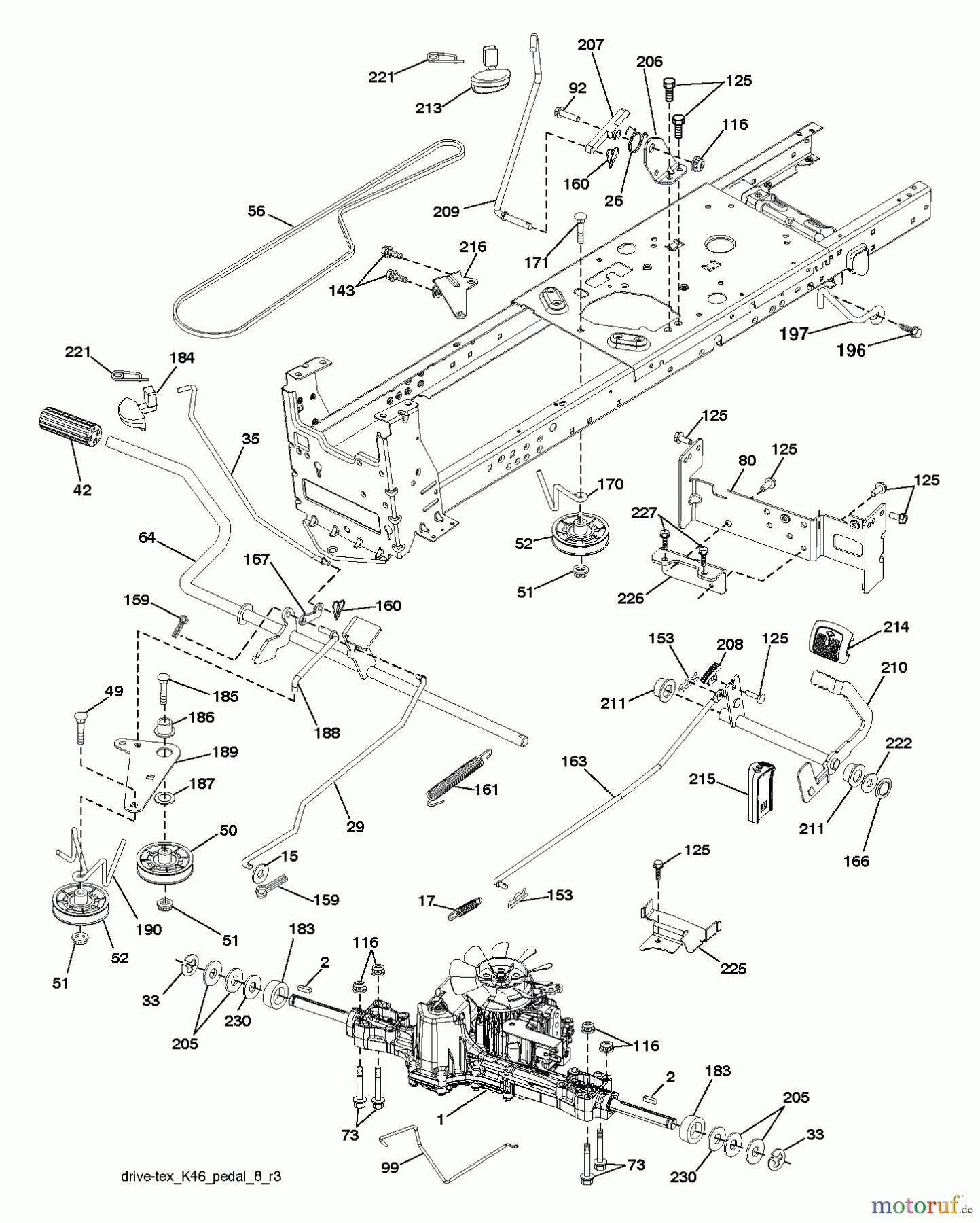 Husqvarna Rasen und Garten Traktoren YTH 2348 (96045002701) - Husqvarna Yard Tractor (2010-12 & After) DRIVE
