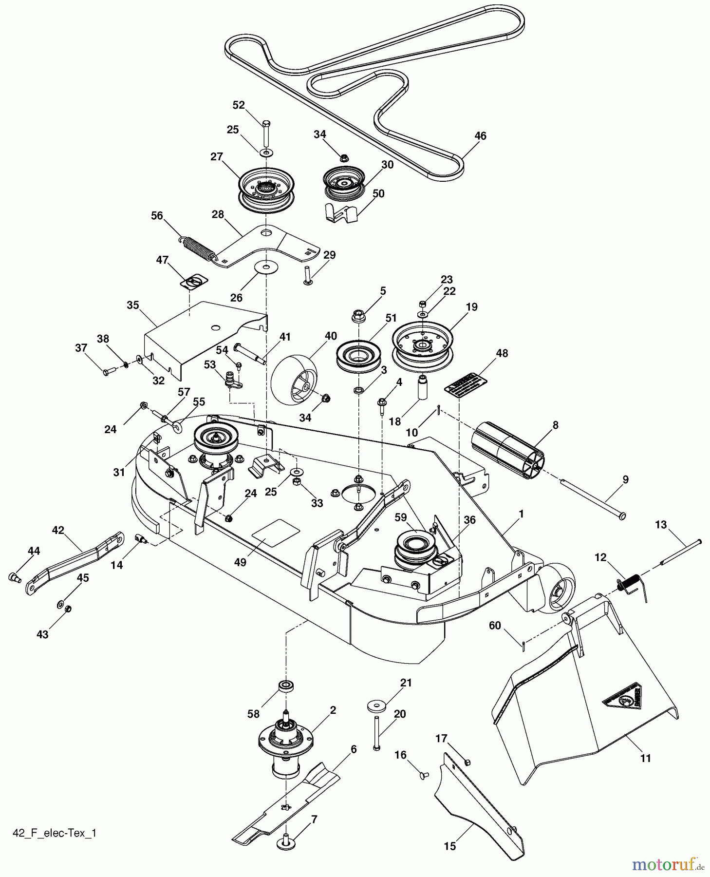 Husqvarna Rasen und Garten Traktoren YTH 23V42LS (96043008800) - Husqvarna Yard Tractor (2009-12 & After) Mower Deck