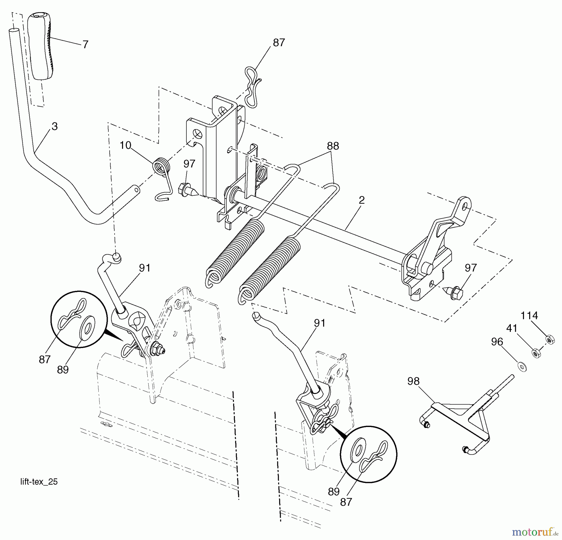 Husqvarna Rasen und Garten Traktoren YTH 23V42LS (96043008801) - Husqvarna Yard Tractor (2010-05 & After) Mower Lift