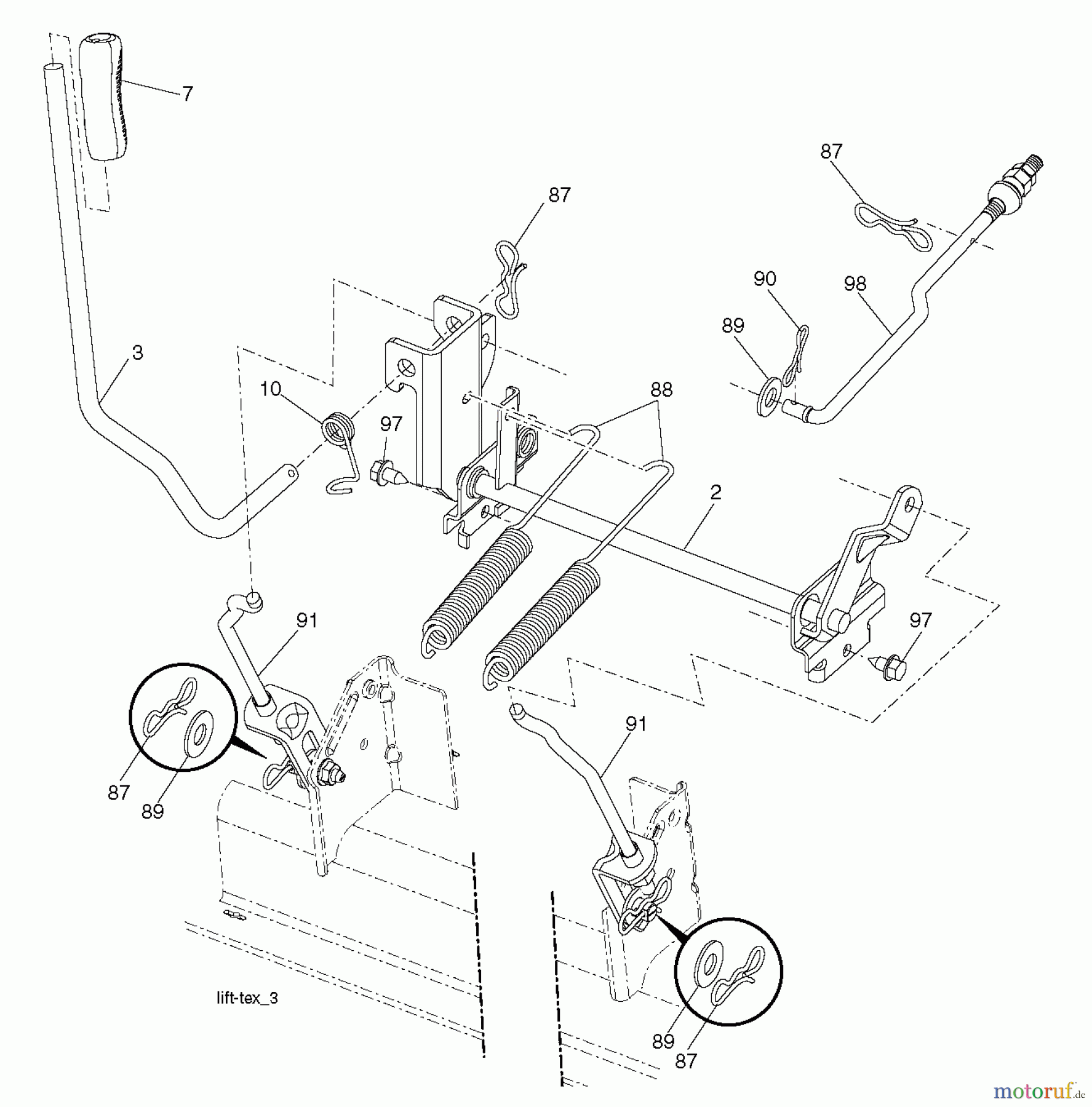 Husqvarna Rasen und Garten Traktoren YTH 23V48 (96043009600) - Husqvarna Yard Tractor (2012-02 & After) MOWER LIFT / DECK LIFT