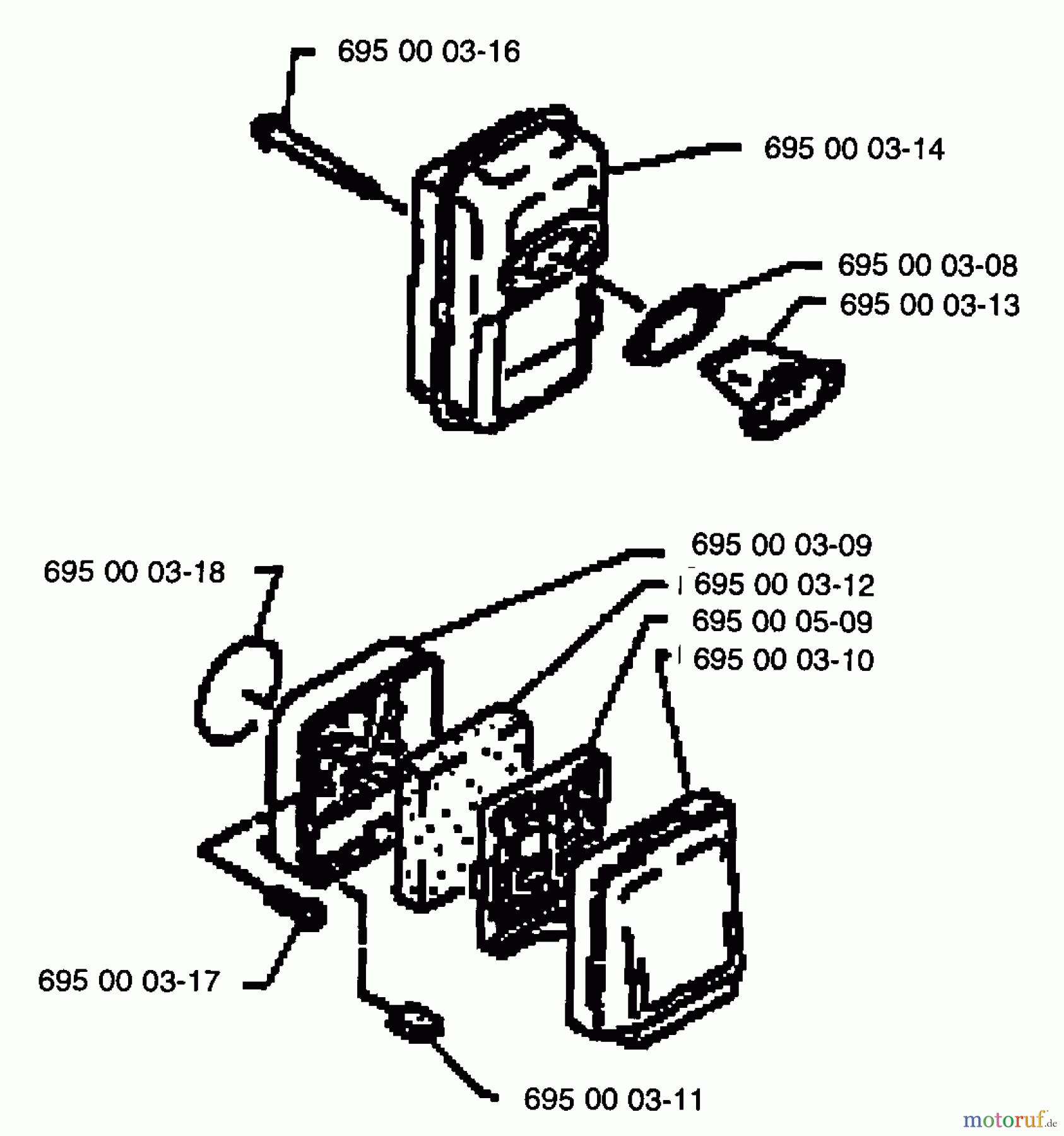 Husqvarna Bläser / Sauger / Häcksler / Mulchgeräte 140 BC - Husqvarna Backpack Blower (1997-04 & After) Muffler