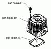 Husqvarna 140 BC - Backpack Blower (1997-04 & After) Ersatzteile Piston/Cylinder