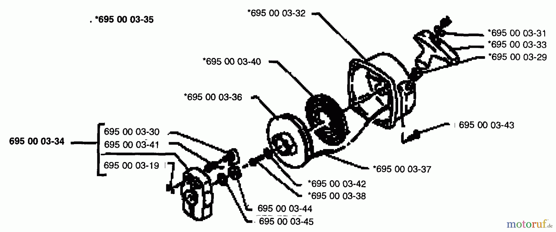 Husqvarna Bläser / Sauger / Häcksler / Mulchgeräte 140 BC - Husqvarna Backpack Blower (1997-04 & After) Starter Assembly