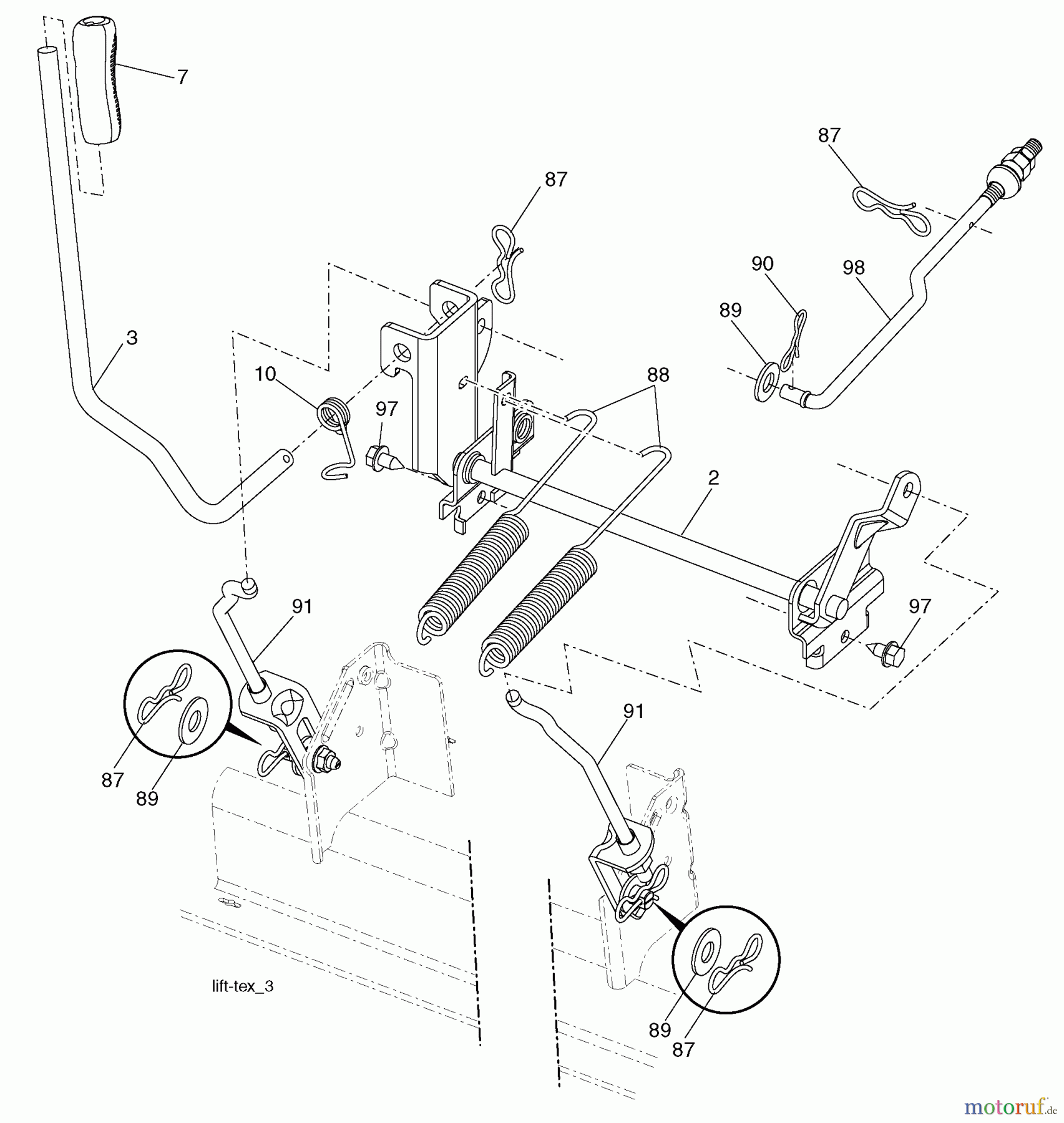Husqvarna Rasen und Garten Traktoren YTH 23V48 (96045008600) - Husqvarna Yard Tractor (2010-01 & After) Mower Lift