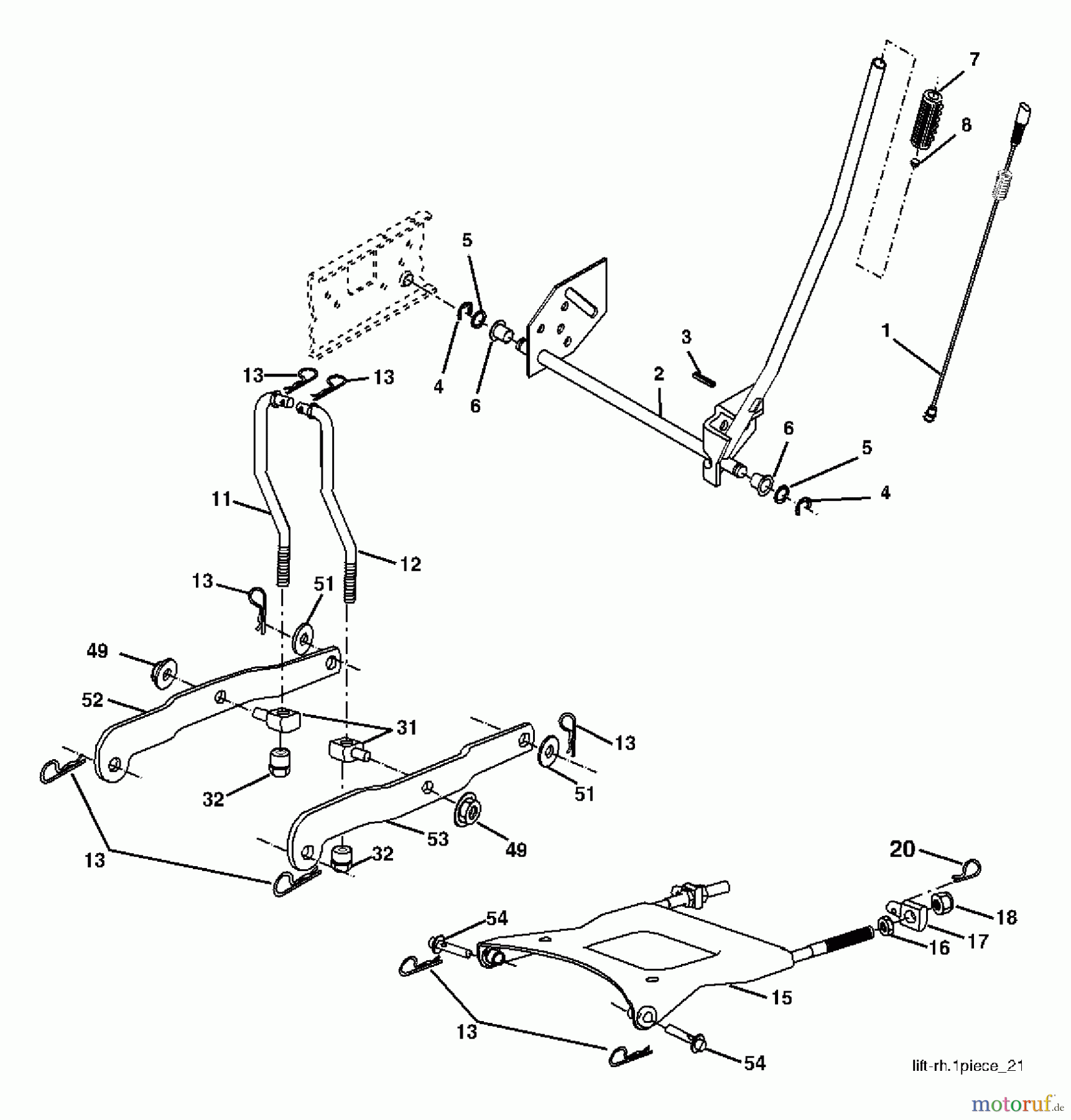Husqvarna Rasen und Garten Traktoren YTH 2448 (96013000700) - Husqvarna Yard Tractor (2005-09 & After) Mower Lift