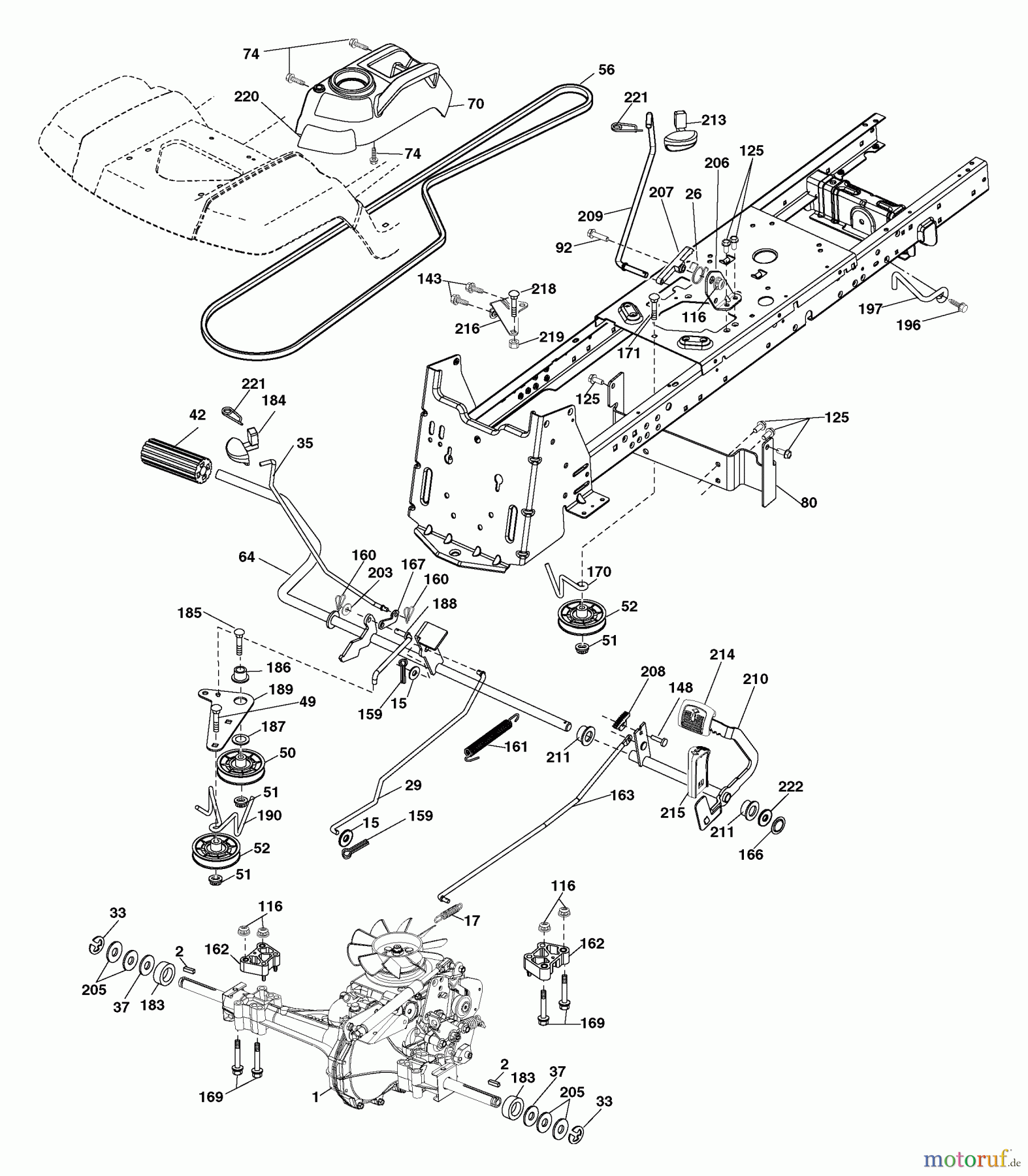 Husqvarna Rasen und Garten Traktoren YTH 2448T (917.279200) - Husqvarna Yard Tractor (2006-05 & After) (Sears Craftsman) Drive