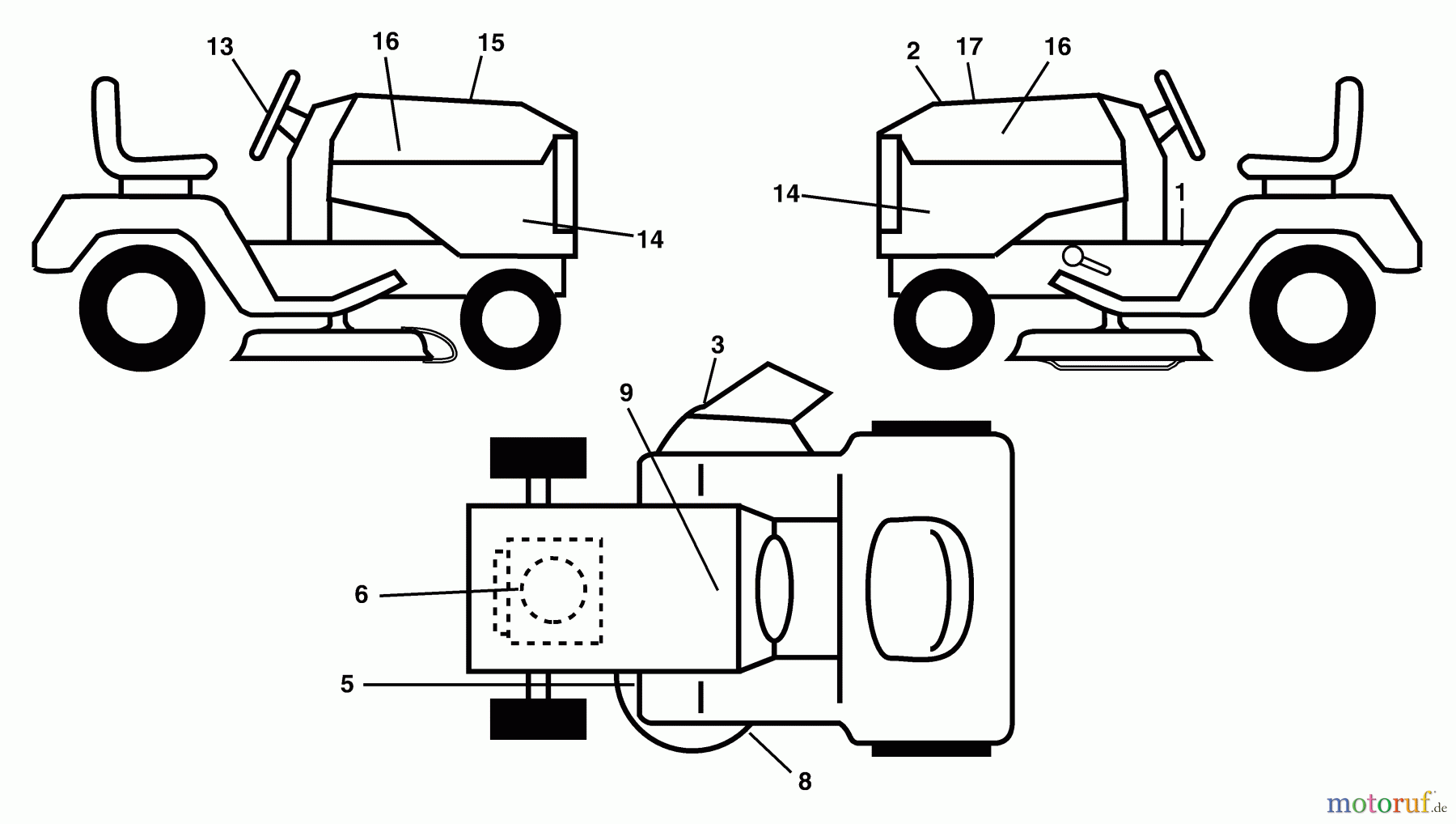 Husqvarna Rasen und Garten Traktoren YTH 2448T (96043000801) - Husqvarna Yard Tractor (2006-04 & After) Decals