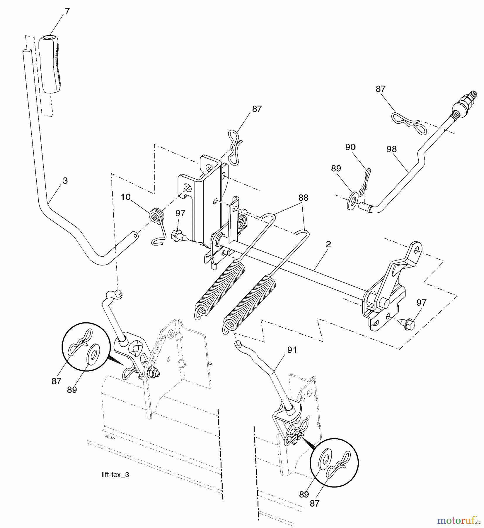Husqvarna Rasen und Garten Traktoren YTH 2454 (96043003400) - Husqvarna Yard Tractor (2006-12 & After) Mower Lift