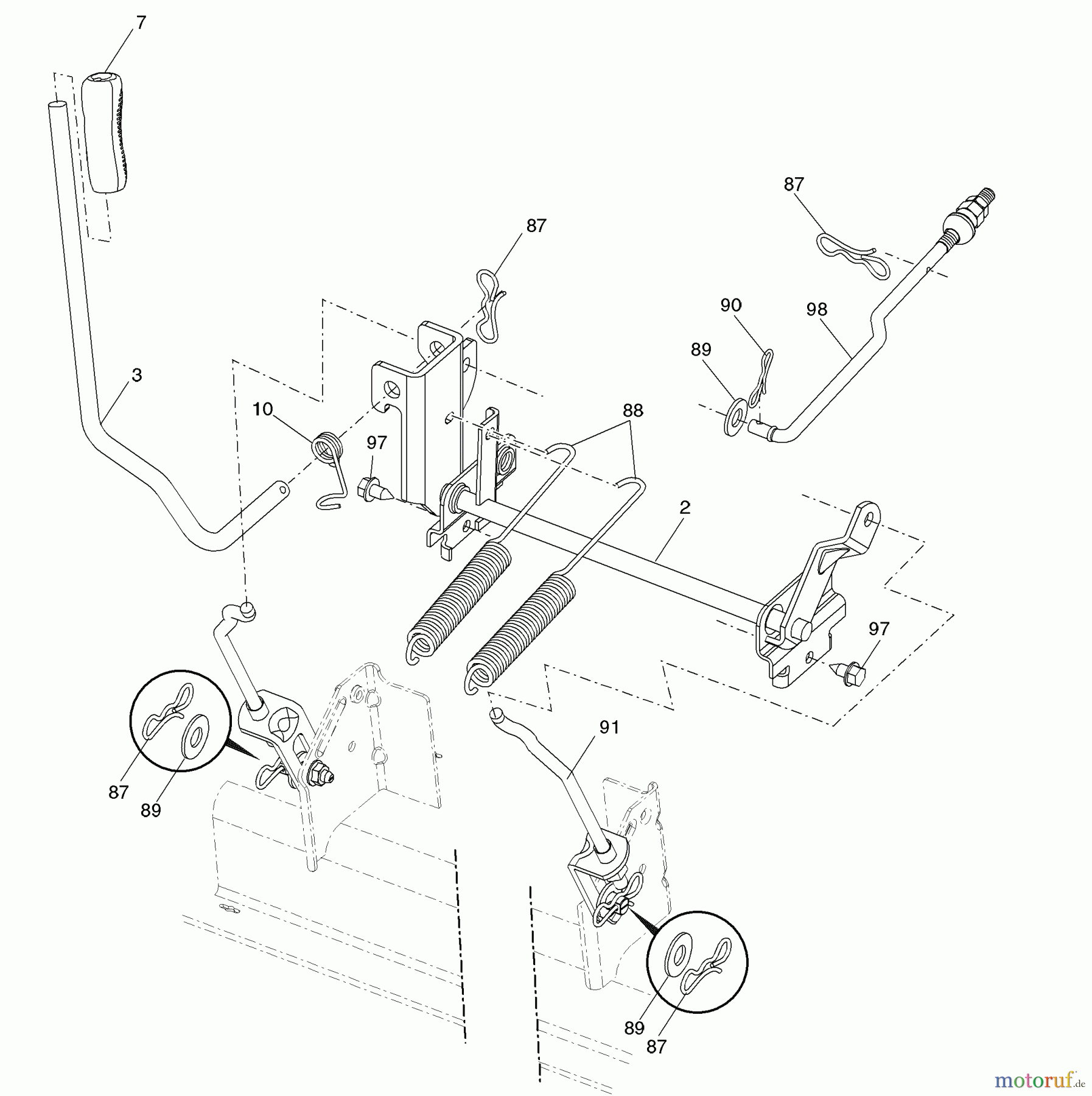 Husqvarna Rasen und Garten Traktoren YTH 2454 (96043003401) - Husqvarna Yard Tractor (2006-12 & After) Mower Lift