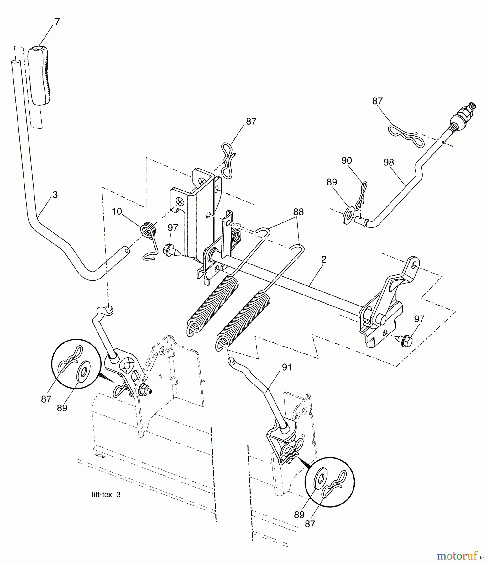 Husqvarna Rasen und Garten Traktoren YTH 2454 (96043005300) - Husqvarna Yard Tractor (2007-12 & After) Mower Lift