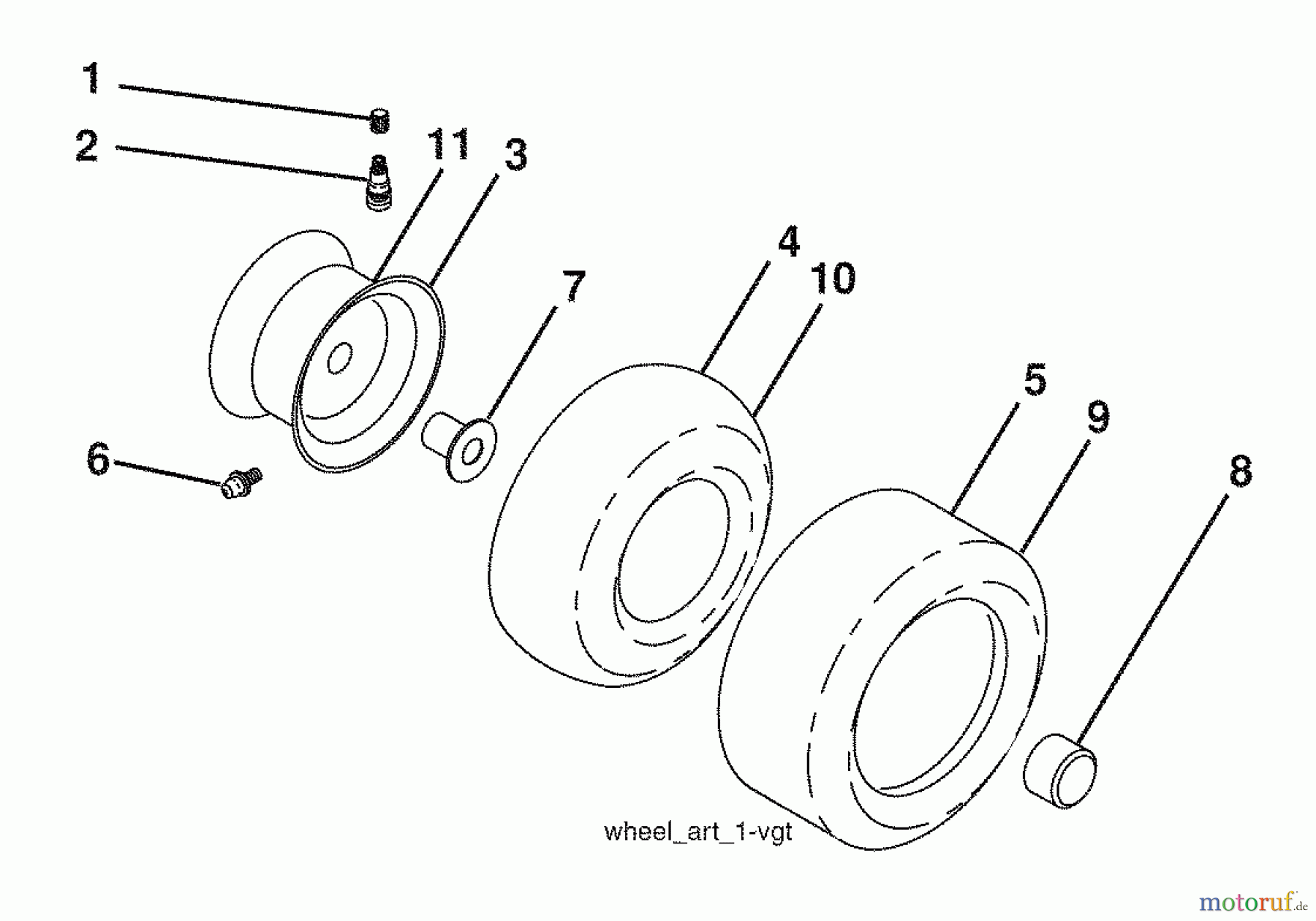 Husqvarna Rasen und Garten Traktoren YTH 2454 (96043005401) - Husqvarna Yard Tractor (2008-12 & After) Wheels And Tires