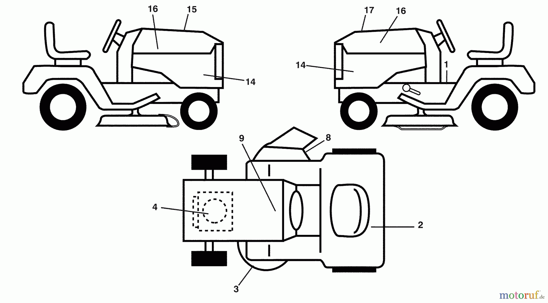 Husqvarna Rasen und Garten Traktoren YTH 2454 (96043005402) - Husqvarna Yard Tractor (2008-12 & After) Decals