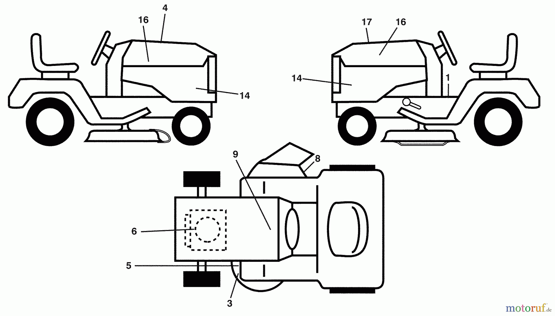Husqvarna Rasen und Garten Traktoren YTH 2454 (96043006000) - Husqvarna Yard Tractor (2008-12 & After) Decals