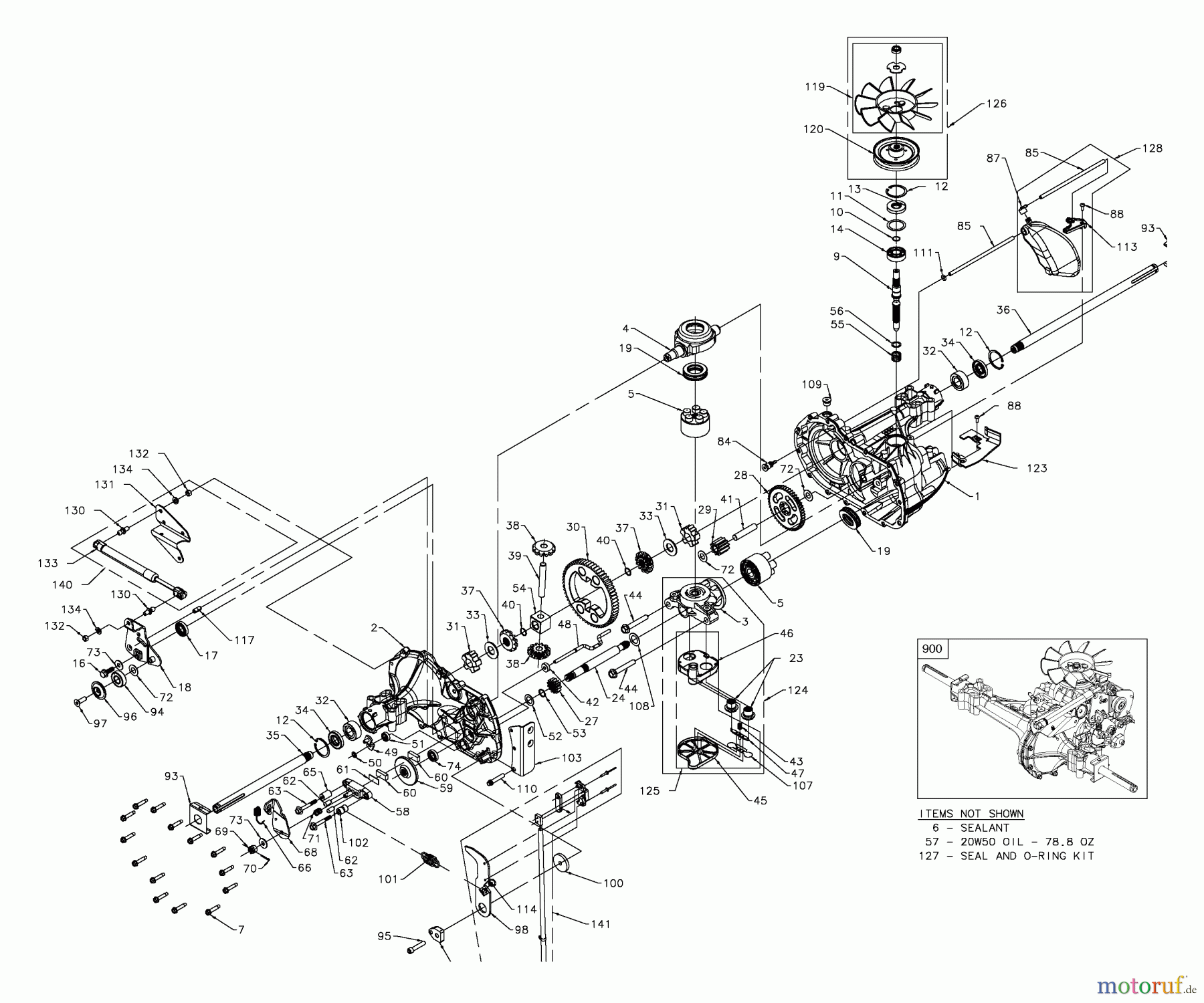 Husqvarna Rasen und Garten Traktoren YTH 2454T (917.279220) - Husqvarna Yard Tractor (2006-05 & After) (Sears Craftsman) Hydro Transaxle
