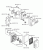 Husqvarna 145 BF - Backpack Blower (Carb II) (2001-04 & After) (California) Ersatzteile Muffler & Air Filter