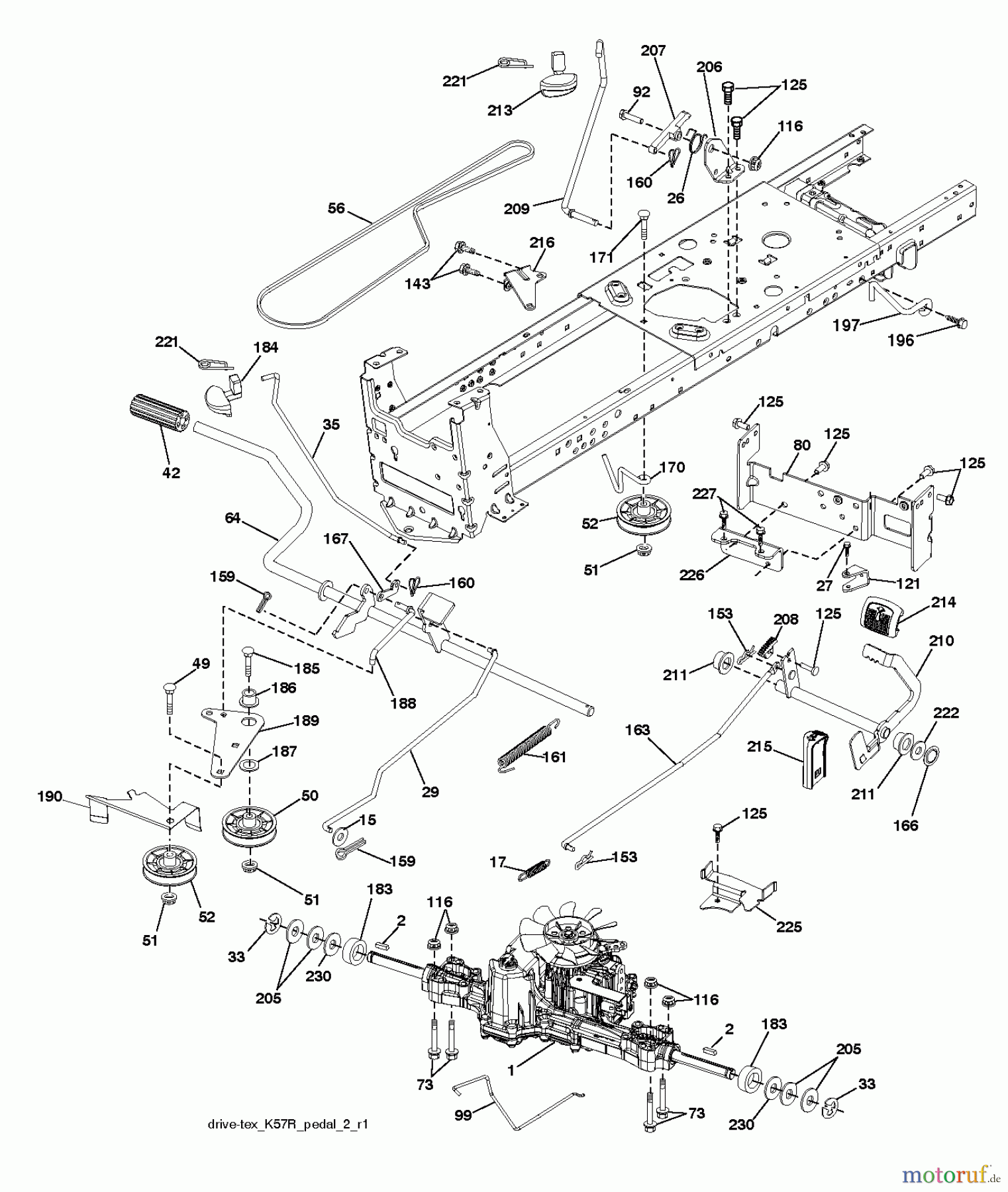  Husqvarna Rasen und Garten Traktoren YTH 24K48 (96043014001) - Husqvarna Yard Tractor (2012-10 & After) DRIVE