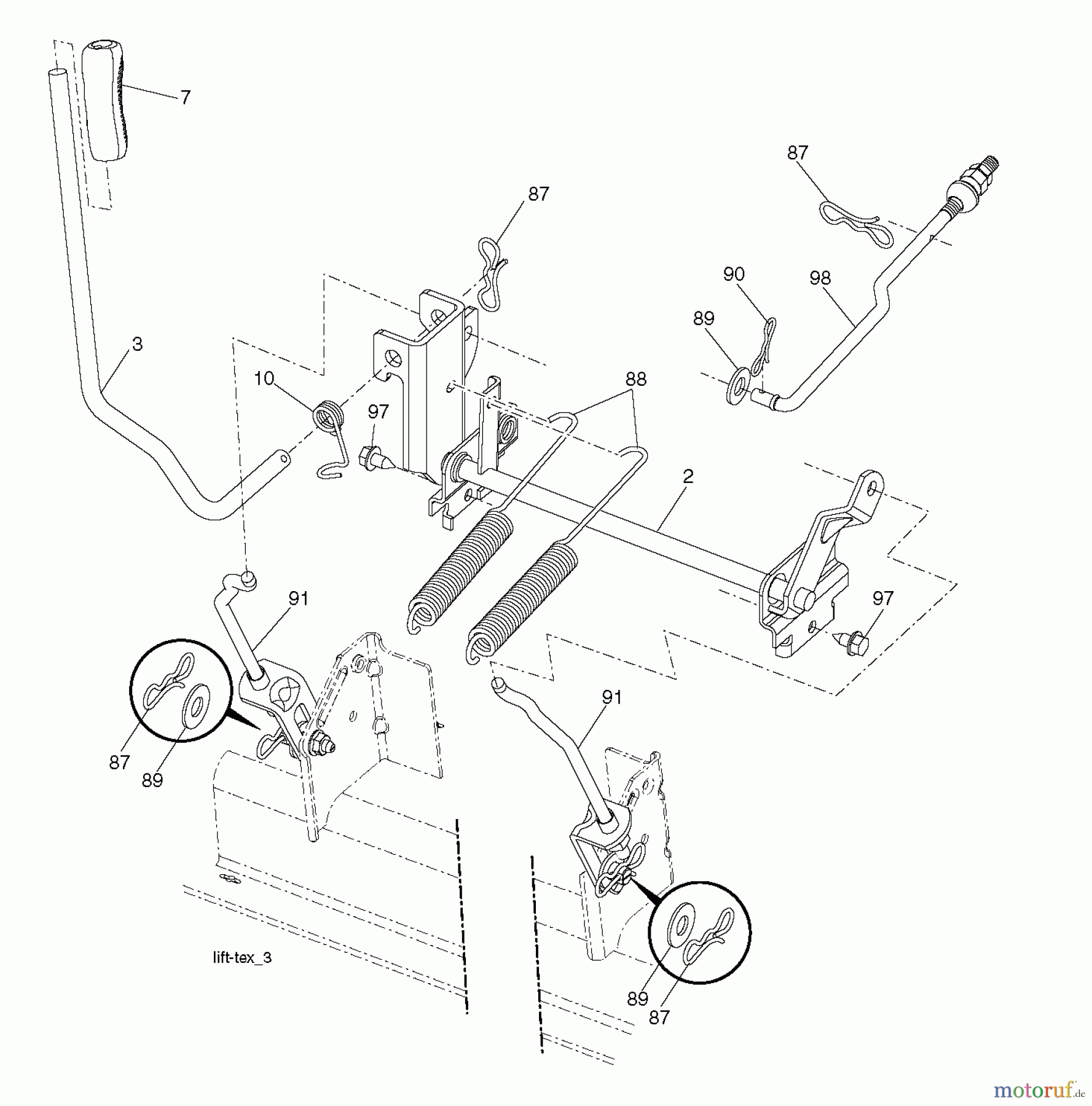 Husqvarna Rasen und Garten Traktoren YTH 24K48 (96043014001) - Husqvarna Yard Tractor (2012-10 & After) MOWER LIFT / DECK LIFT