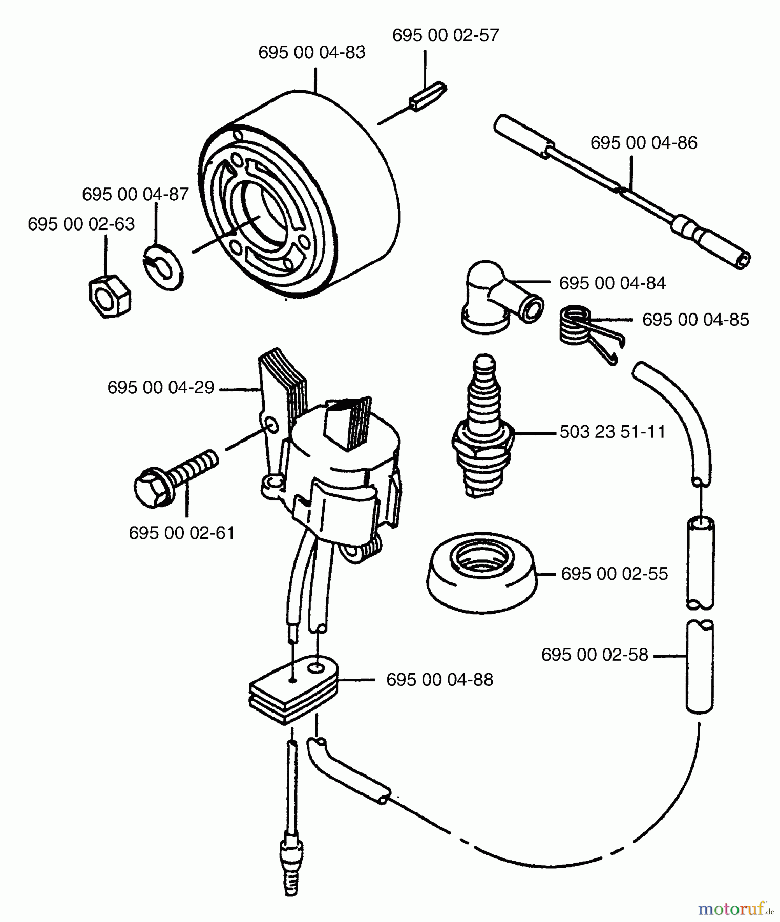 Husqvarna Bläser / Sauger / Häcksler / Mulchgeräte 145 BT - Husqvarna Backpack Blower (1997-05 & After) Ignition & Flywheel