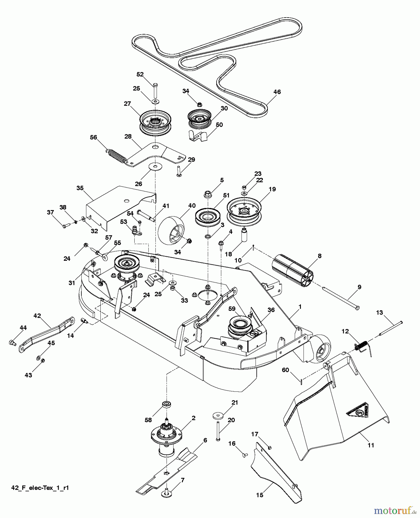 Husqvarna Rasen und Garten Traktoren YTH 24V42LS (96043011503) - Husqvarna Yard Tractor (2011-08 & After) MOWER DECK / CUTTING DECK