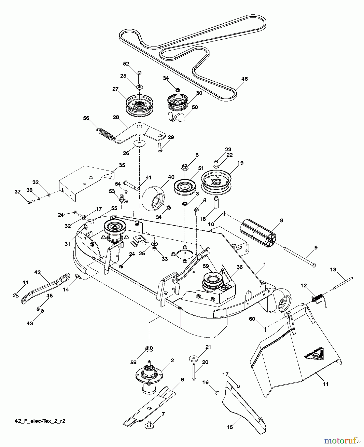 Husqvarna Rasen und Garten Traktoren YTH 24V42LS (96048001302) - Husqvarna Yard Tractor (2012-08 & After) MOWER DECK / CUTTING DECK