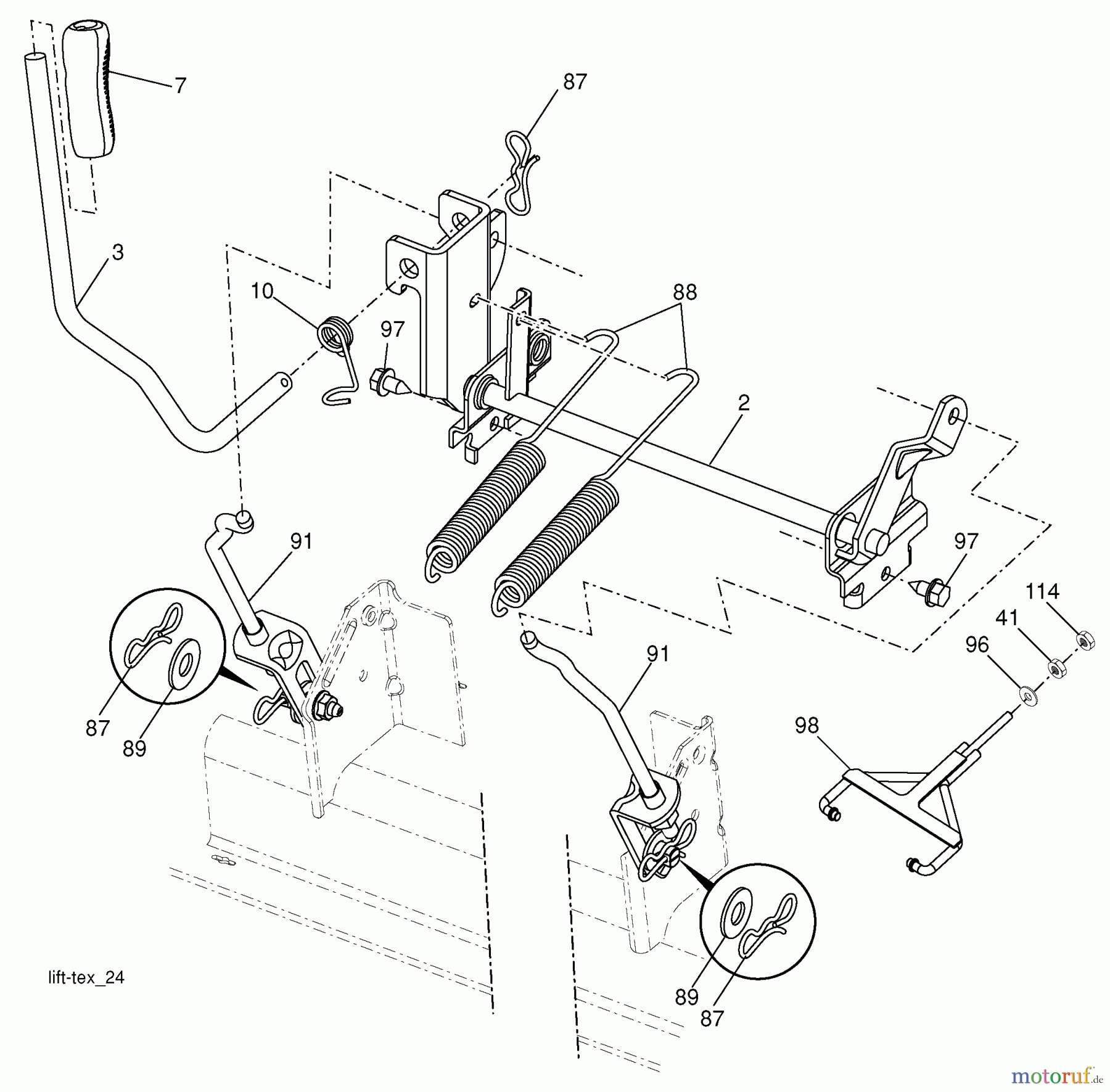 Husqvarna Rasen und Garten Traktoren YTH 24V48LS (96043008900) - Husqvarna Yard Tractor (2009-12 & After) Mower Lift