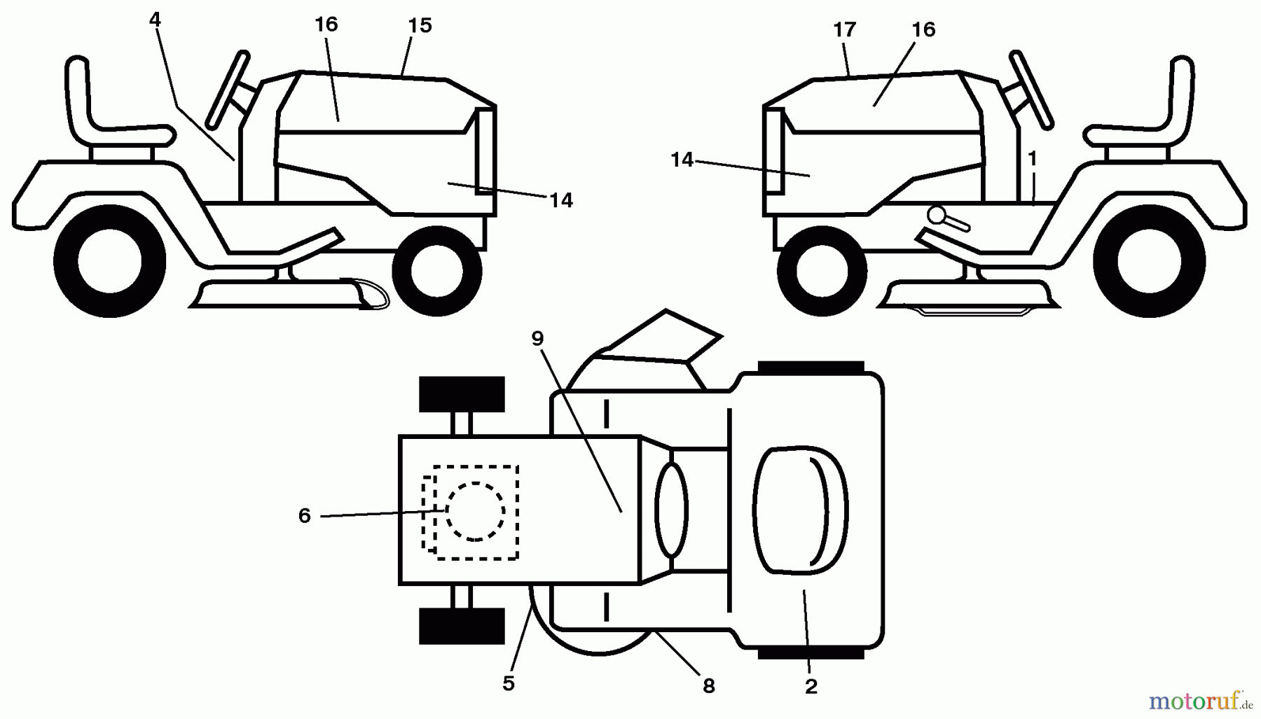 Husqvarna Rasen und Garten Traktoren YTH 24V48LS (96043009800) - Husqvarna Yard Tractor (2009-12 & After) Decals