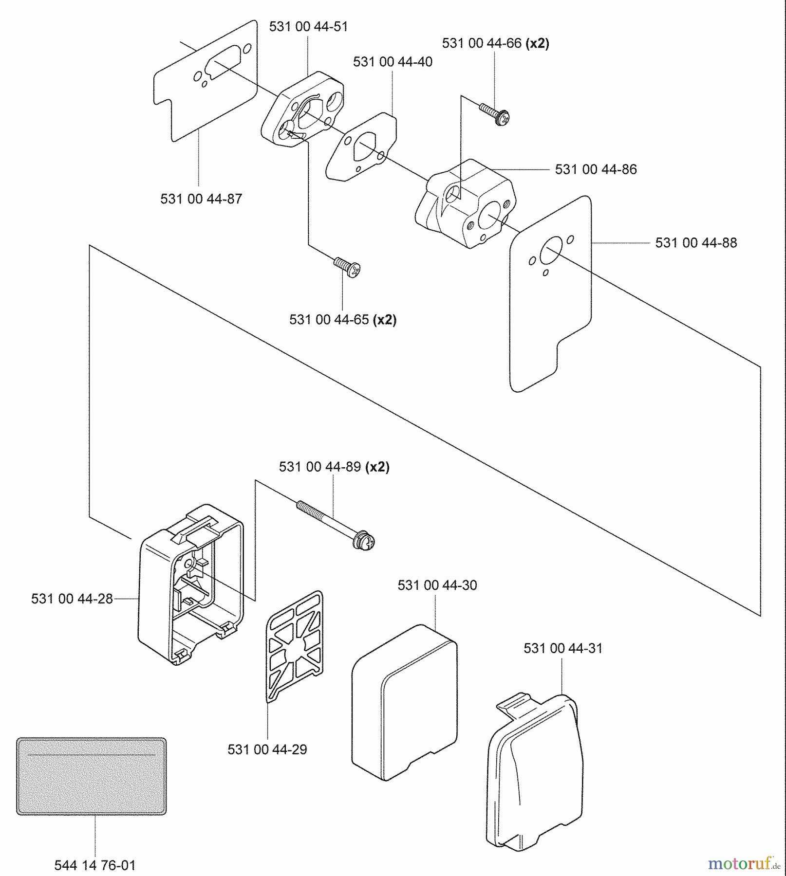 Husqvarna Bläser / Sauger / Häcksler / Mulchgeräte 145 BT - Husqvarna Backpack Blower (2005-08 & After) Air Filter