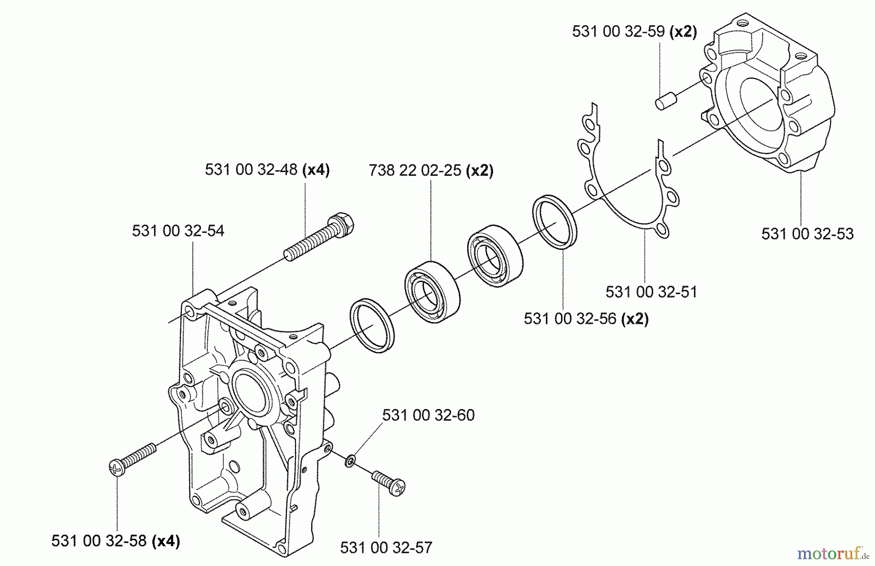 Husqvarna Bläser / Sauger / Häcksler / Mulchgeräte 145 BT - Husqvarna Backpack Blower (2005-08 & After) Crankcase