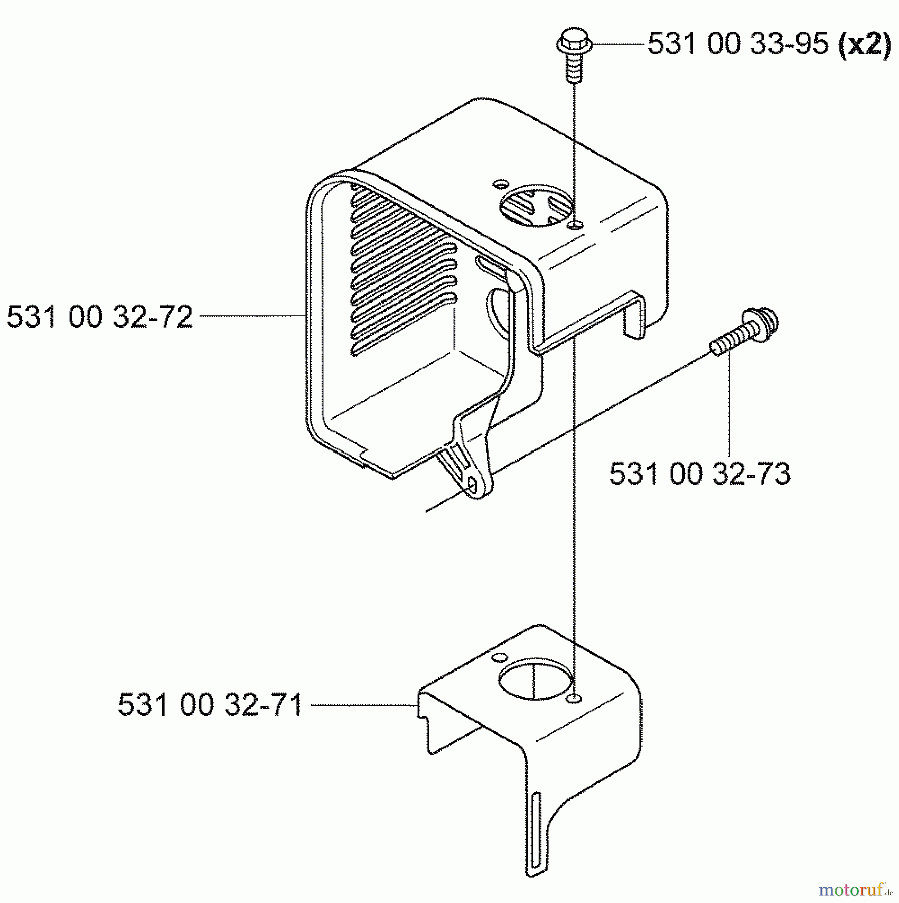 Husqvarna Bläser / Sauger / Häcksler / Mulchgeräte 145 BT - Husqvarna Backpack Blower (2005-08 & After) Cylinder/Housing #2
