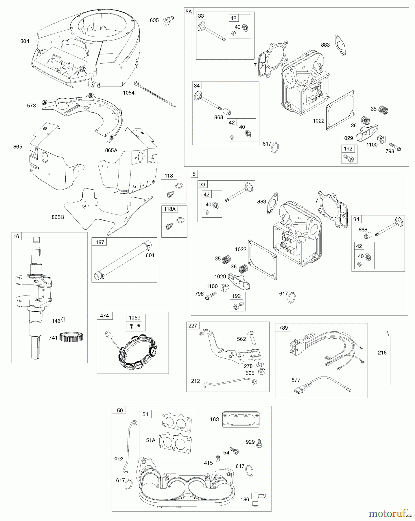 Husqvarna Rasen und Garten Traktoren YTH 24V54 (917.289640) - Husqvarna Yard Tractor (2010-04 & After) (Sears Craftsman) Briggs Engine Image 2