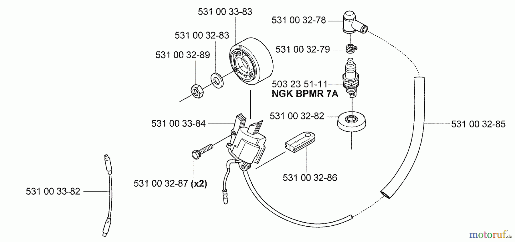Husqvarna Bläser / Sauger / Häcksler / Mulchgeräte 145 BT - Husqvarna Backpack Blower (2005-08 & After) Ignition/Flywheel
