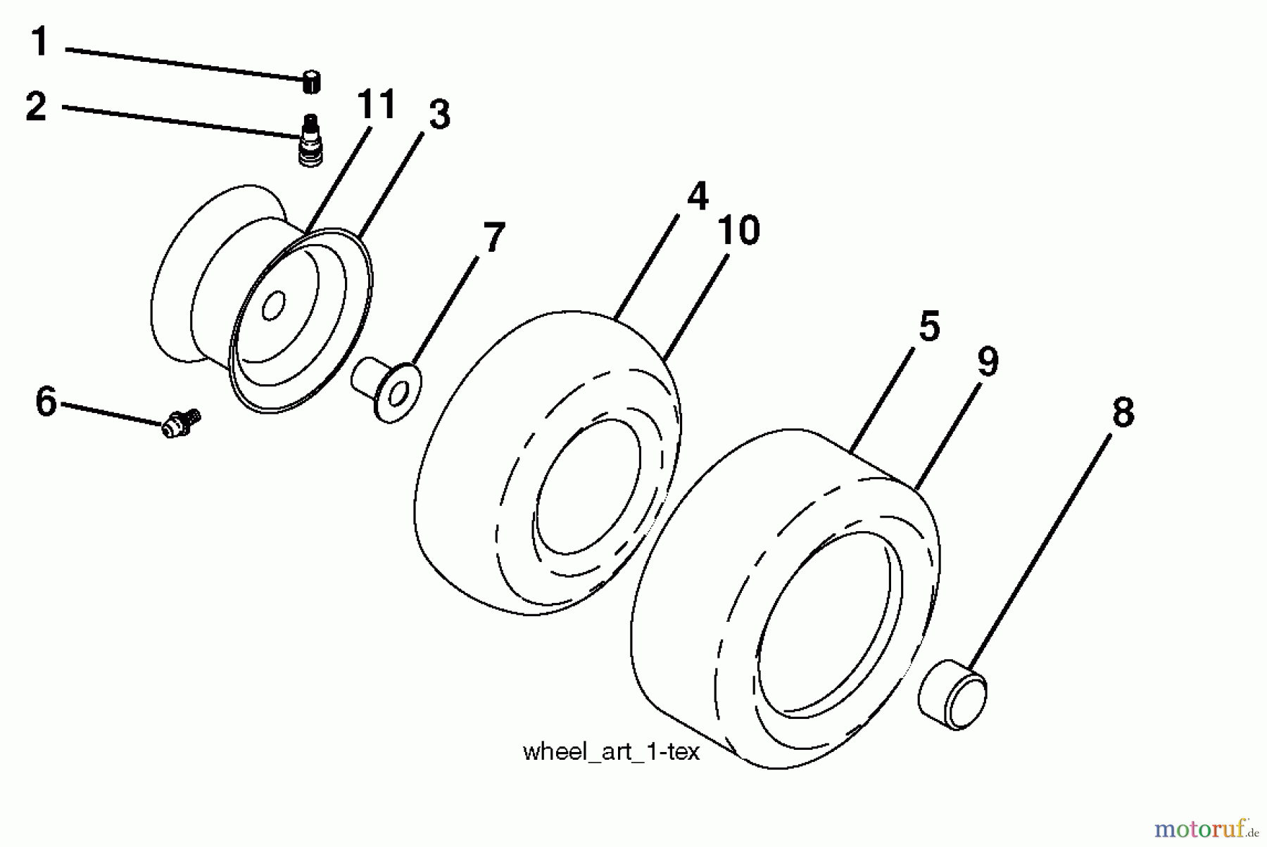 Husqvarna Rasen und Garten Traktoren YTH 24V54 (96043009301) - Husqvarna Yard Tractor (2010-04 & After) Wheels And Tires