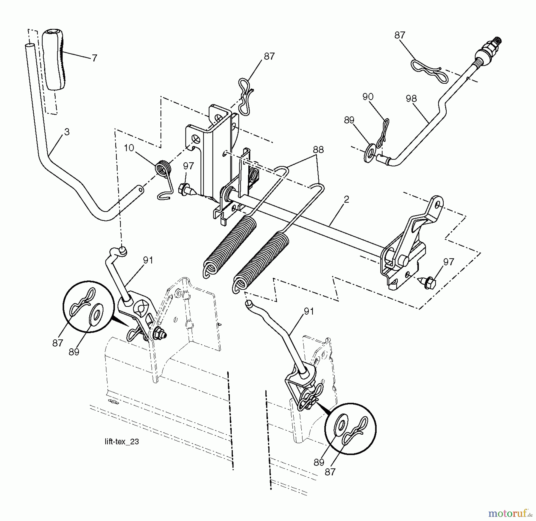 Husqvarna Rasen und Garten Traktoren YT 54LS (96043015200) - Husqvarna Yard Tractor (2012-10 & After) MOWER LIFT LEVER