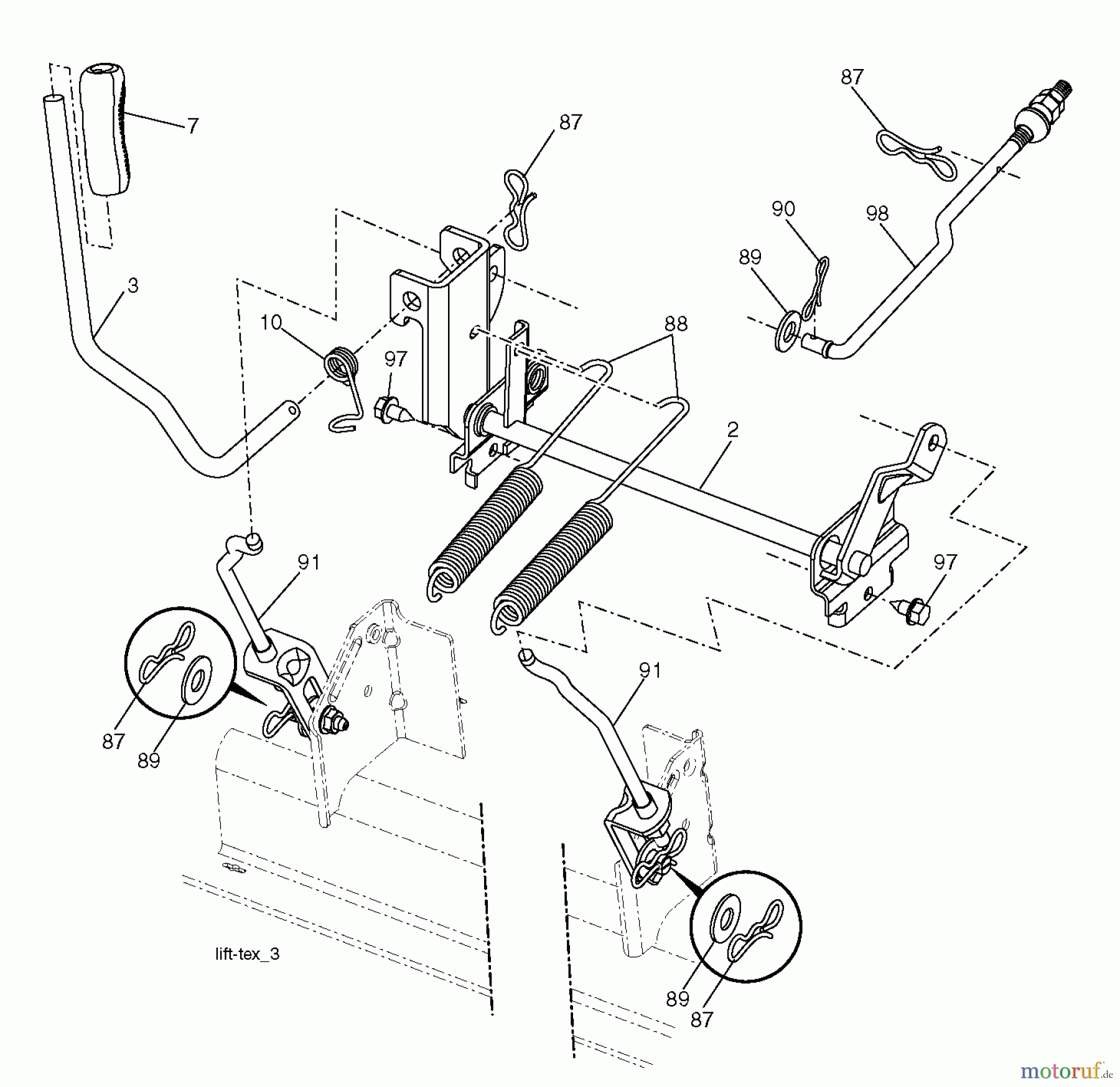 Husqvarna Rasen und Garten Traktoren YTH 25K54 (96048003400) - Husqvarna Yard Tractor (2012-02 & After) MOWER LIFT / DECK LIFT