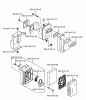 Husqvarna 145 BT - Backpack Blower (Carb II) (2001-04 & After) (California) Ersatzteile Muffler & Air Filter