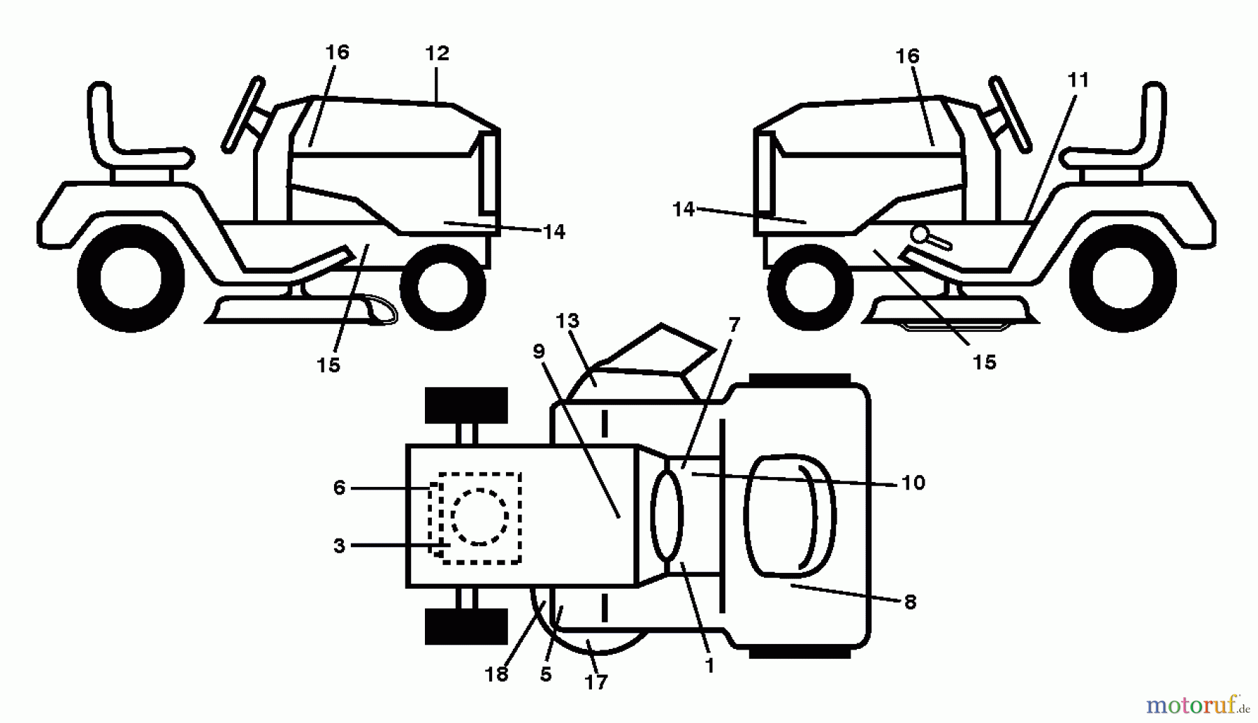 Husqvarna Rasen und Garten Traktoren YTH 2648TDRF (96041026402) - Husqvarna Yard Tractor (2013-05) DECALS
